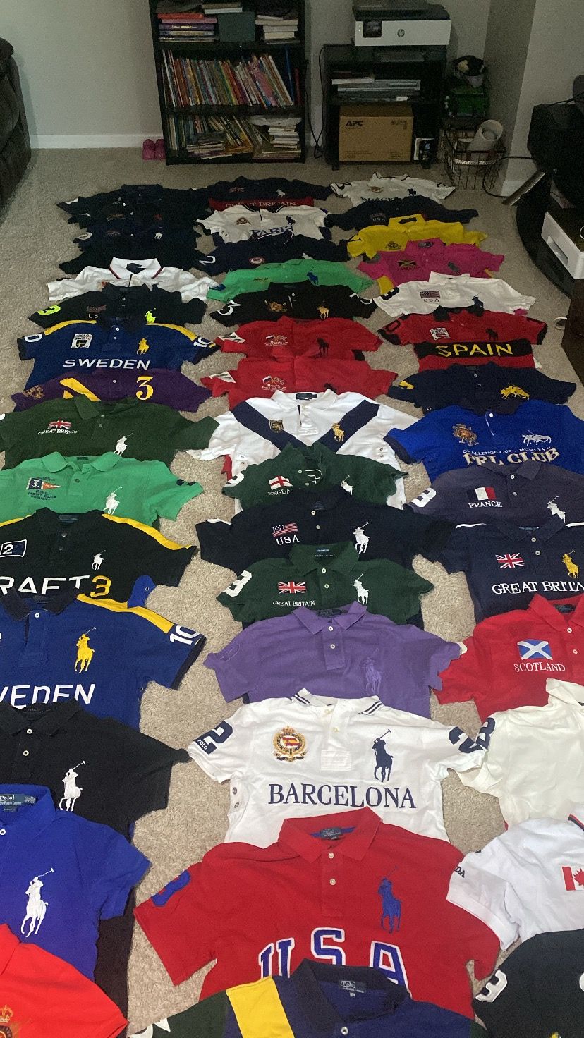 Pre-owned Polo Ralph Lauren X Ralph Lauren Collection Of Vintage Ralph Laurent Chief Keef Polos (size Medium) In Multicolor