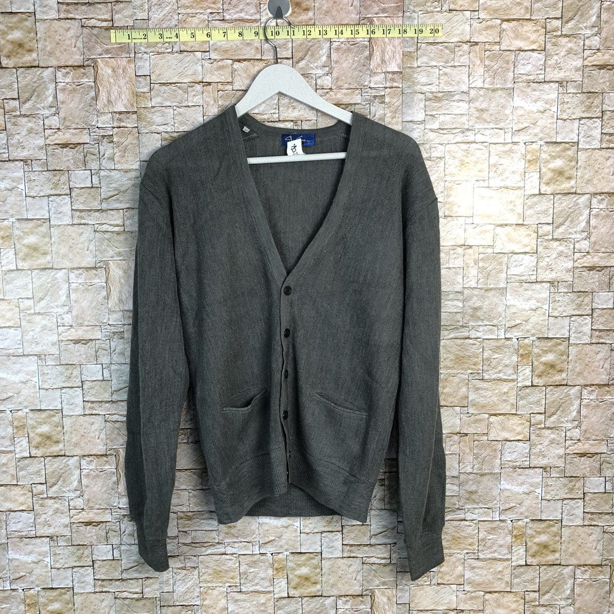 Japanese Brand Wayne Grey Cardigan Knitwear vintage japan #A271 Size US M / EU 48-50 / 2 - 1 Thumbnail