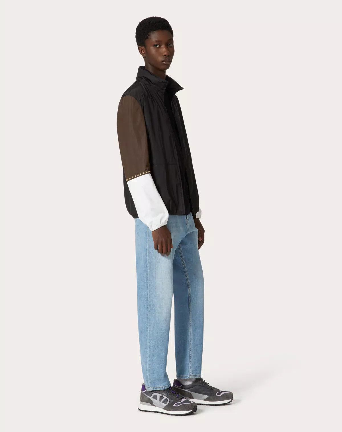 Valentino oc11z0625 Rockstud Untitled Nylon Windbreaker in Black Size US L / EU 52-54 / 3 - 2 Thumbnail