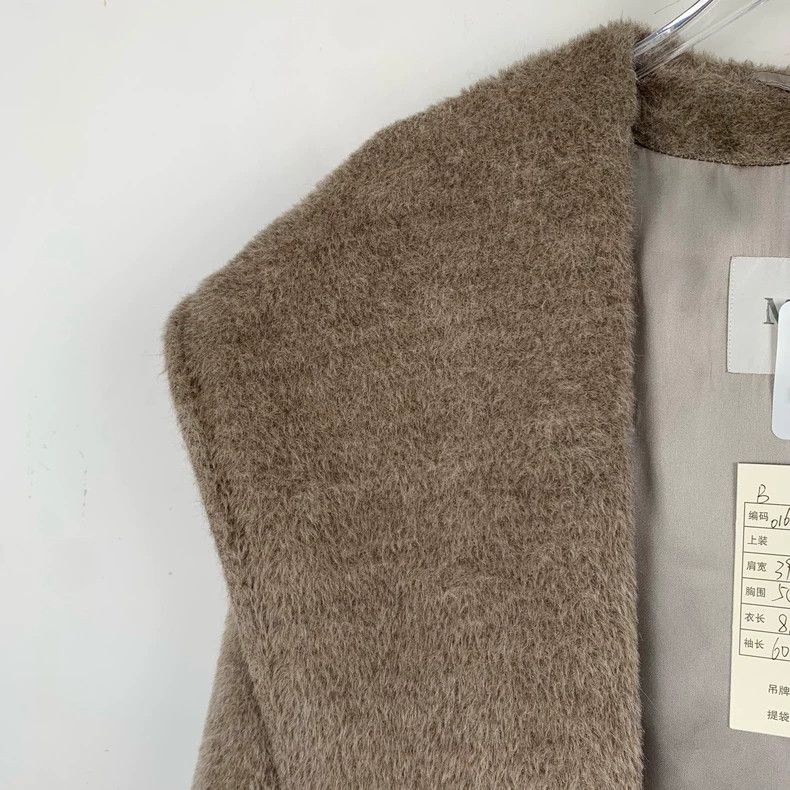 Max Mara Max Mara Coffee Alpaca Blended Wool Coat Size M / US 6-8 / IT 42-44 - 3 Thumbnail