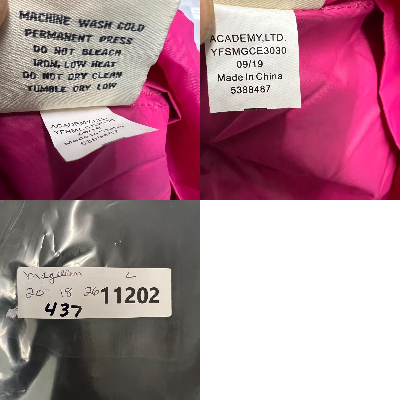 Vintage Magellan Women's Nylon Jacket L Pink Wind-Resistant Lightweight Activewear Size L / US 10 / IT 46 - 8 Thumbnail