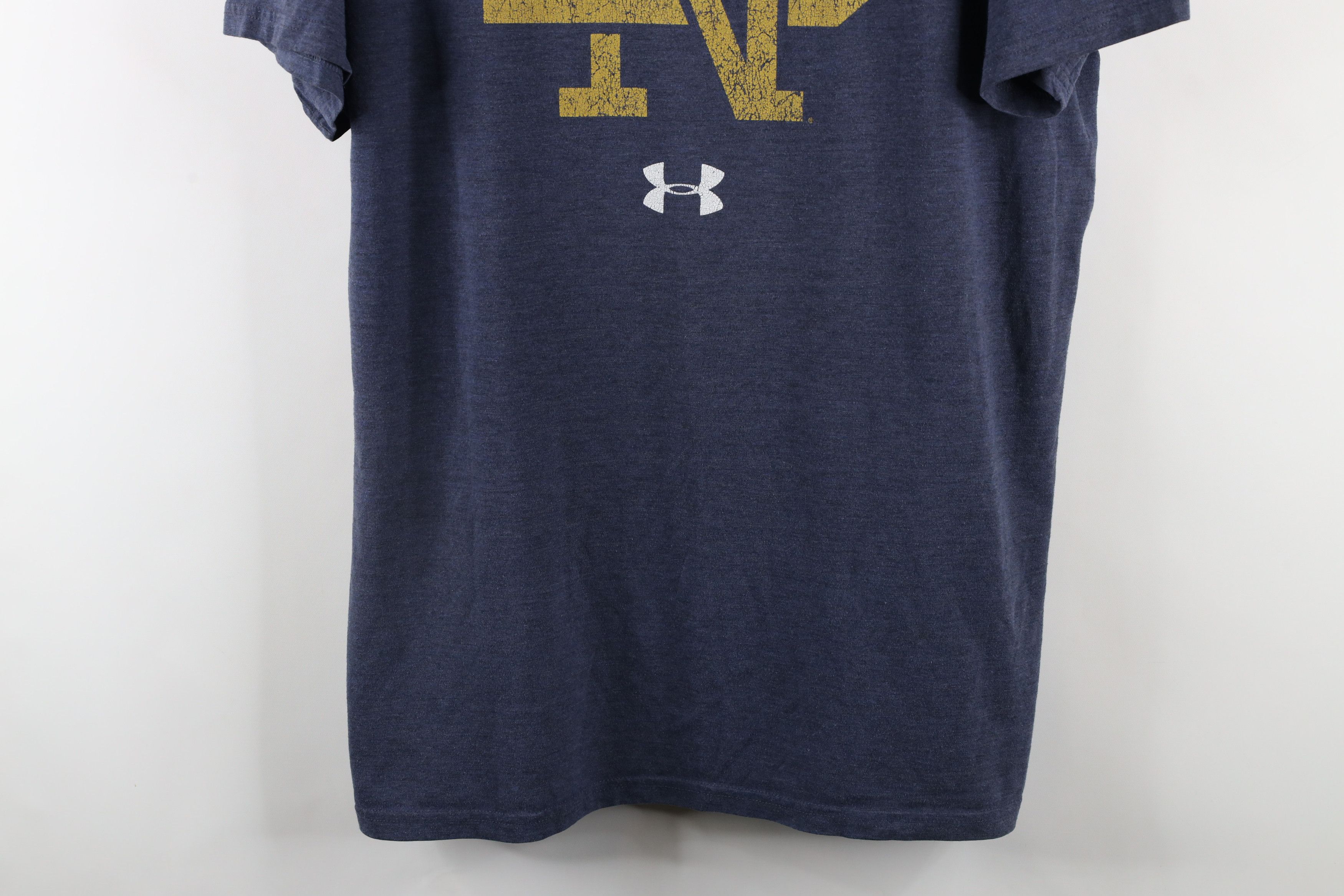 Under Armour × Vintage Under Armour Notre Dame University Football T-Shirt Blue Size US XL / EU 56 / 4 - 3 Thumbnail