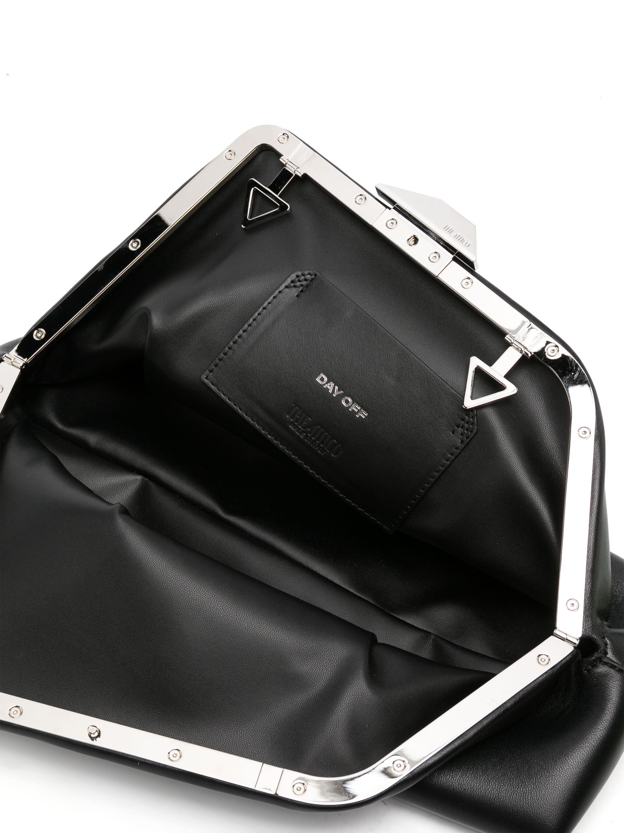 The Attico o1s22i1n1024 Size: OS / Nappa Leather Clutch Bag in Black Size ONE SIZE - 5 Thumbnail