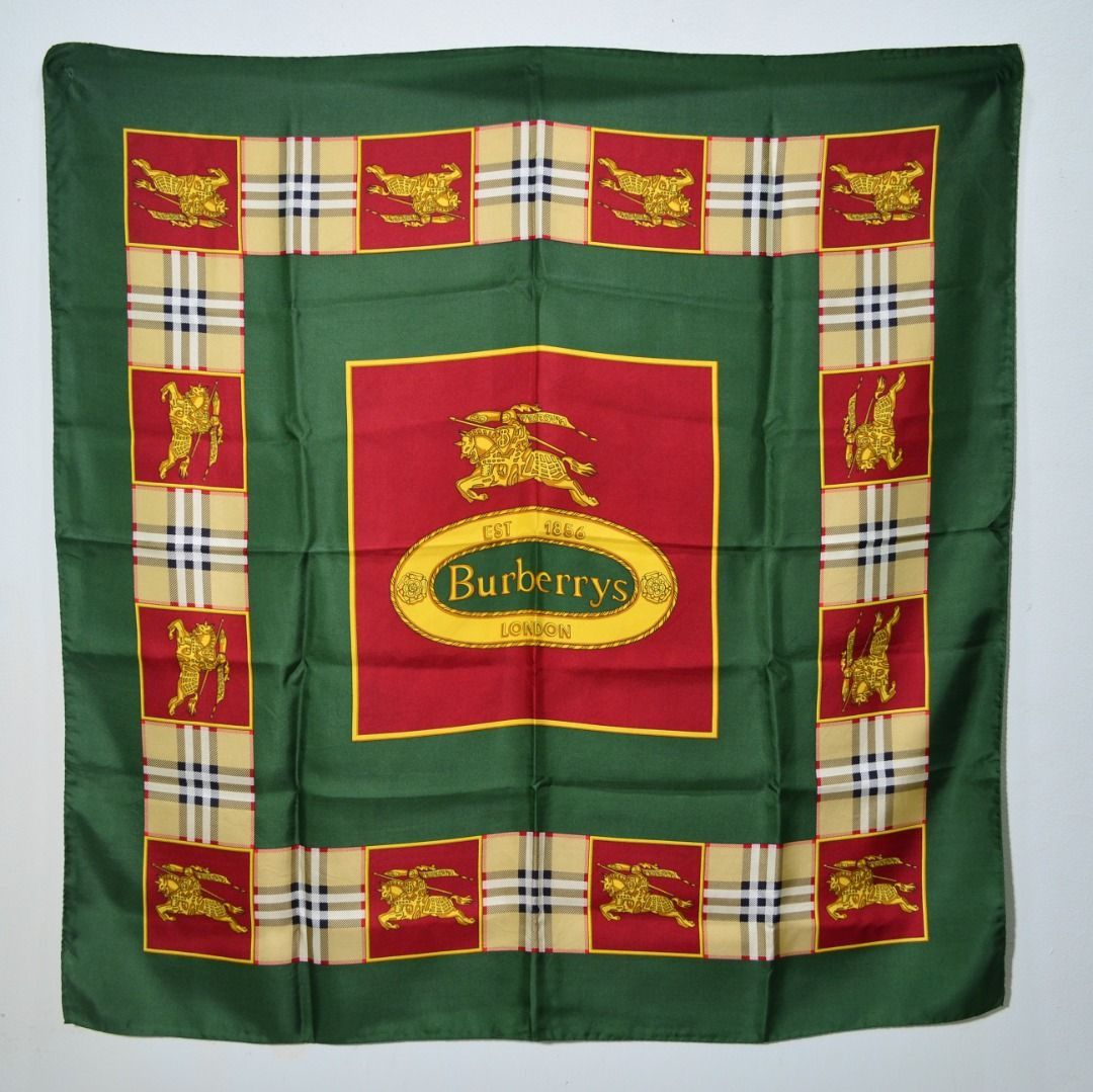 Burberry × Vintage Vintage 90s Burberrys London Silk Handkerchief Size ONE SIZE - 2 Thumbnail
