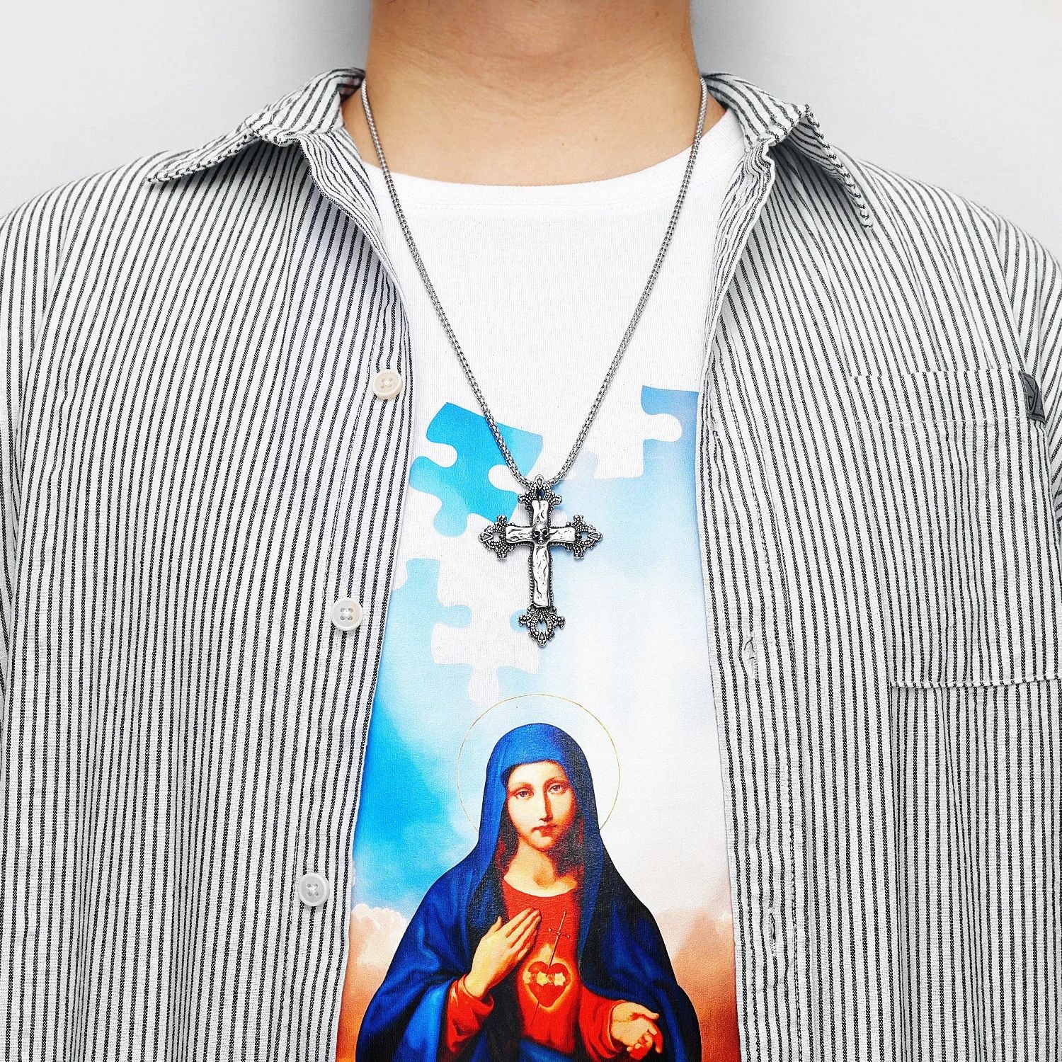 Other Cross Skull Pendant Accessories Necklace Gifts Size ONE SIZE - 5 Thumbnail