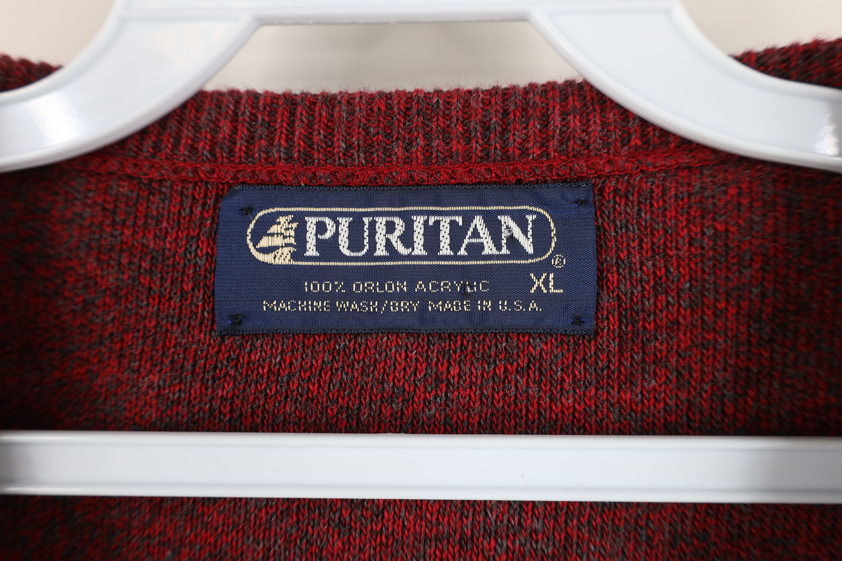 Vintage Deadstock Vintage 70s Streetwear V-Neck Sweater Vest Red USA Size US XL / EU 56 / 4 - 4 Thumbnail