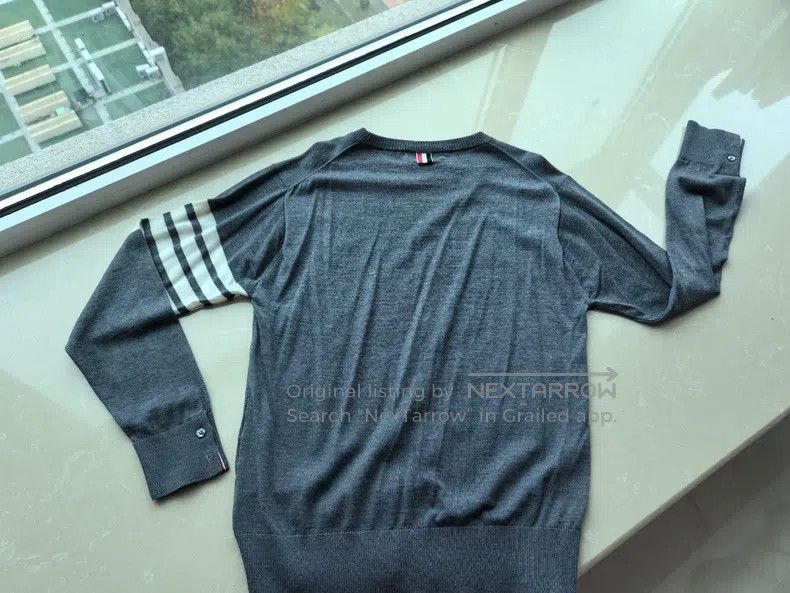 Thom Browne Thom Browne Medium gray cashmere knit sweater Size US L / EU 52-54 / 3 - 2 Thumbnail
