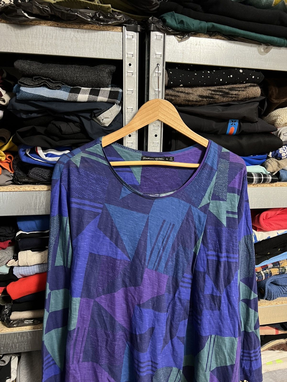 Gudrun Sjoden Gudrun Sjoden Print Blouse Long Sleeve Top Size XL Sjöden Size XL / US 12-14 / IT 48-50 - 2 Thumbnail