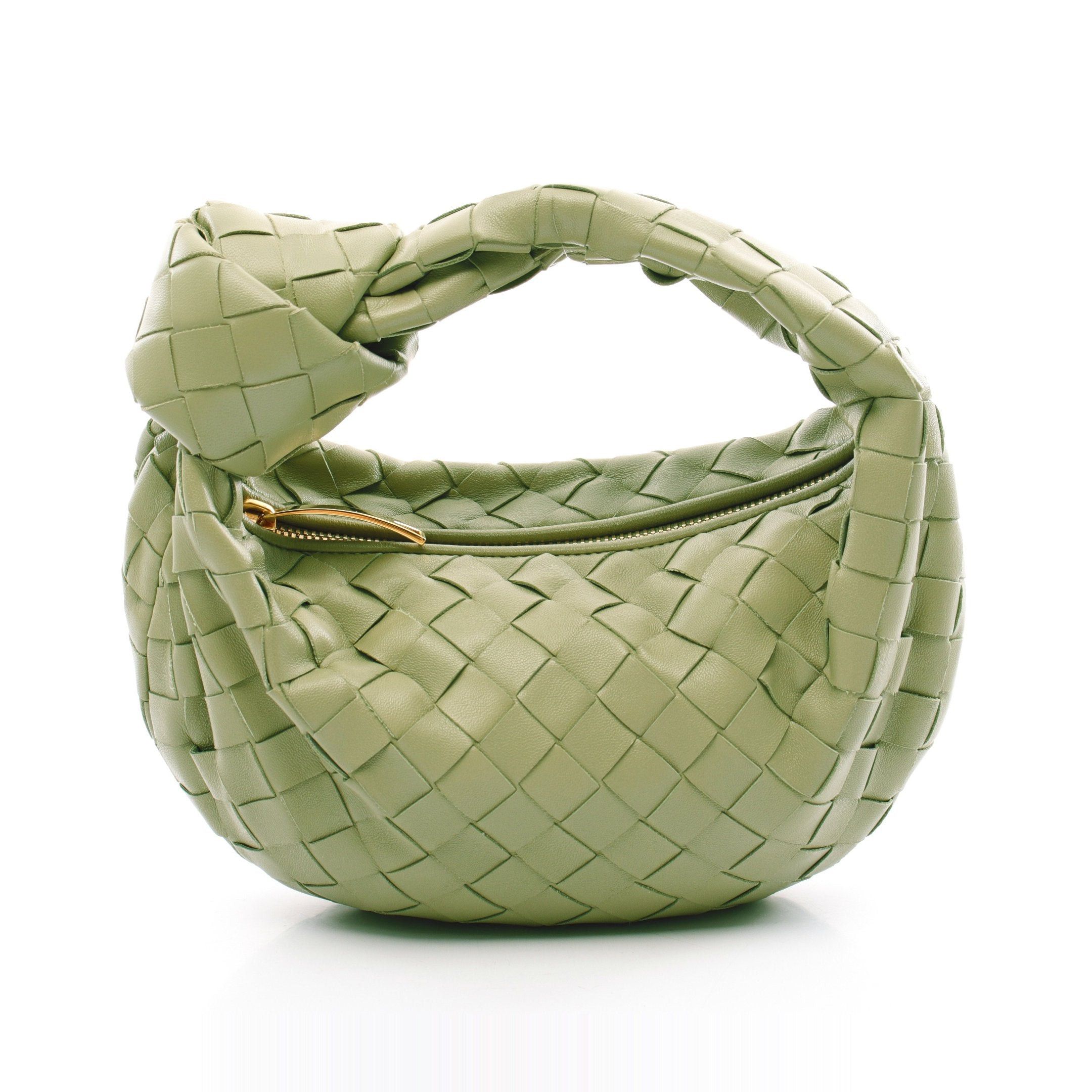 Bottega Veneta Bottega Veneta Mini Jody Handbag Leather Gray Green Size ONE SIZE - 1 Thumbnail
