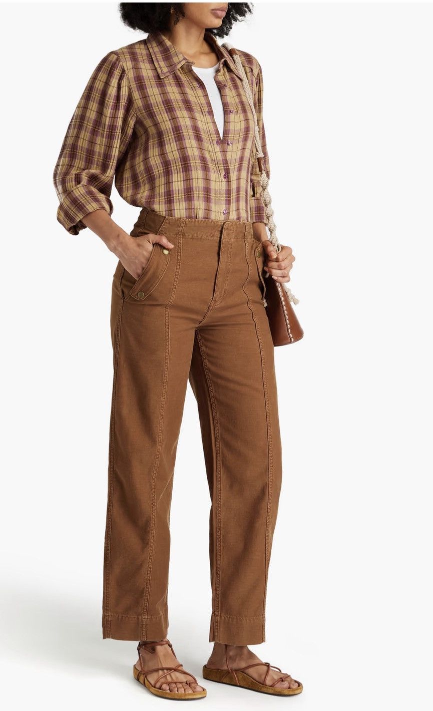 Frame FRAME: Utility Barrel cotton-canvas wide-leg pants Size 25" / US 0 / IT 36 - 6 Thumbnail
