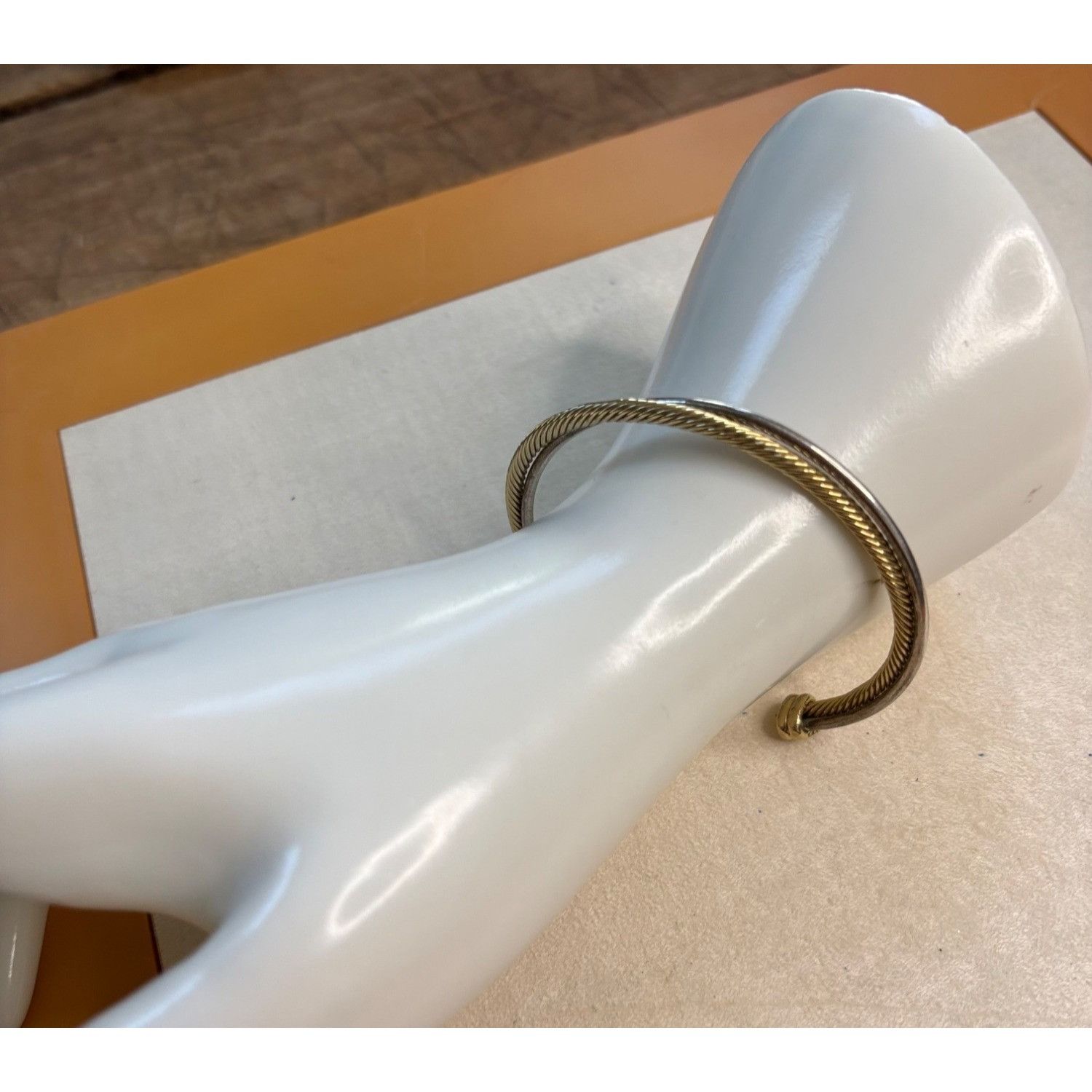 Other Gold-Tone Twisted Cable Open Cuff Bracelet With Polished End Size ONE SIZE - 9 Thumbnail