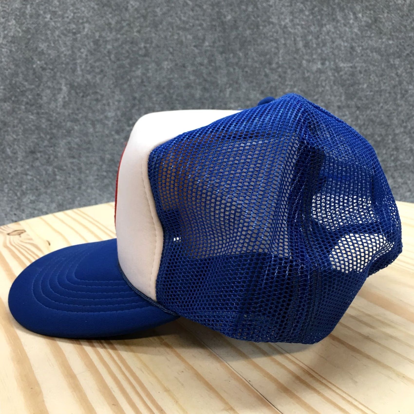 Logo 7 VMC Fish Hooks Trucker Hat Mens Blue OS Adjustable Curved Brim Embroidered Logo Size ONE SIZE - 6 Thumbnail