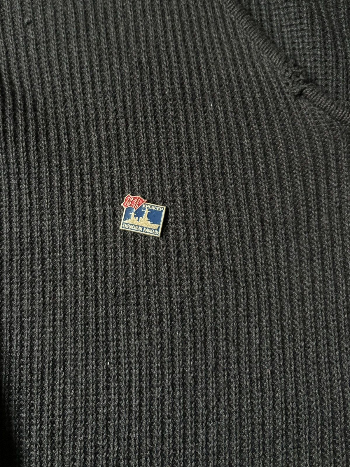 Vintage TRASHED CROPPED SWEATER Size US L / EU 52-54 / 3 - 3 Thumbnail