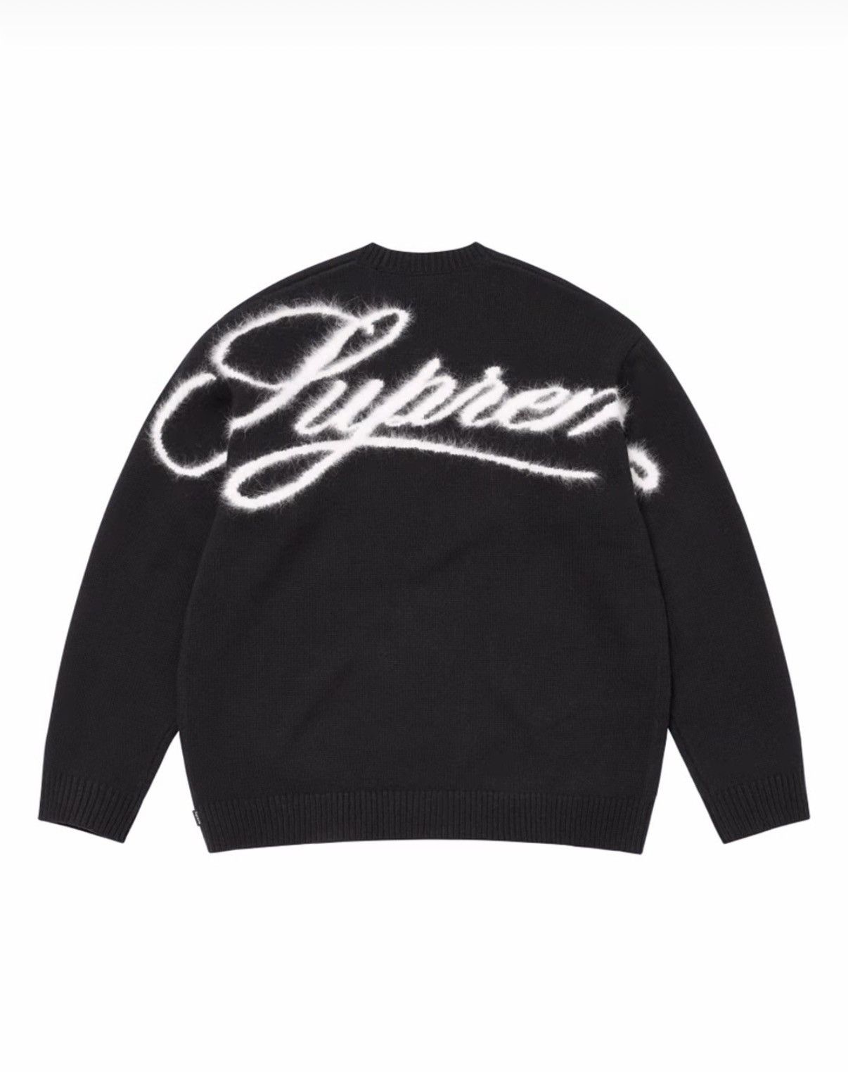 Supreme FW25 SUPREME ANGORA SCRIPT SWEATER (BLACK) (S) Size US S / EU 44-46 / 1 - 1 Thumbnail