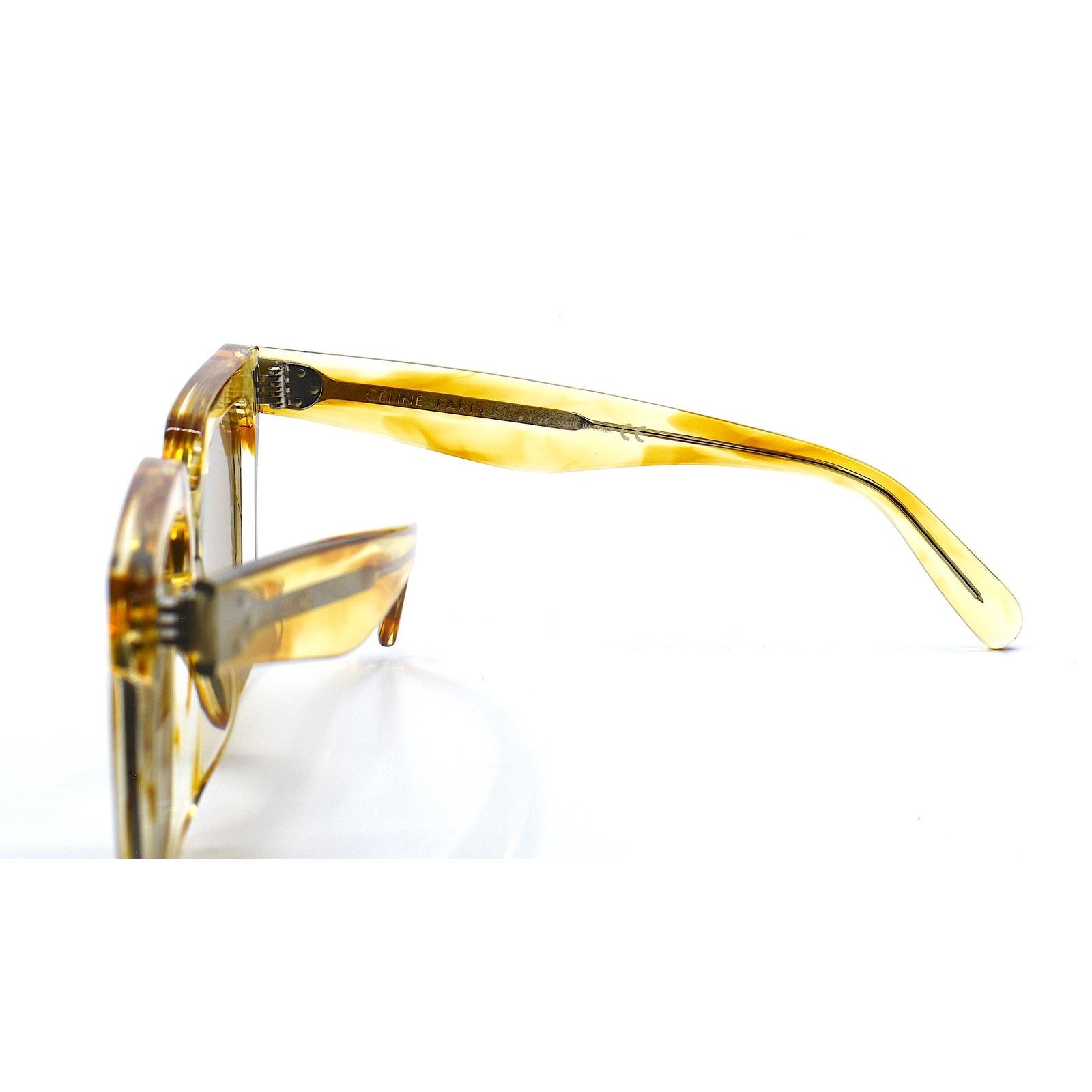 Celine CELINE PARIS CL4055FN 55E STRIPED HONEY HAVANA SUNGLASSES Size ONE SIZE - 11 Thumbnail
