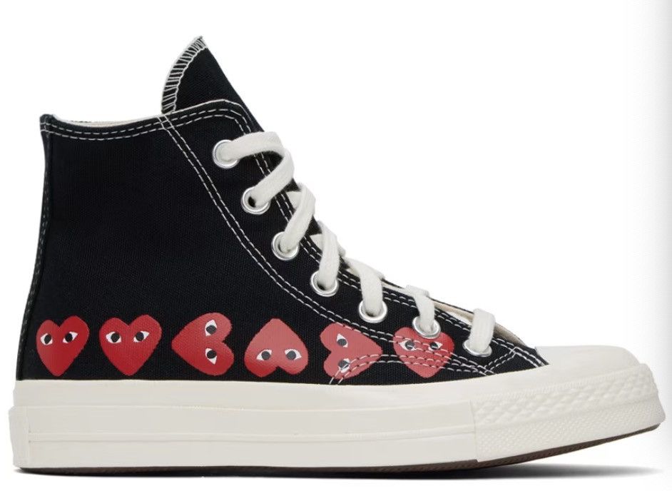 Comme des Garcons PLAY COMME des GARÇONS PLAY Converse Chuck 70 Heart Sneakers Size US 7.5 / IT 37.5 - 1 Thumbnail