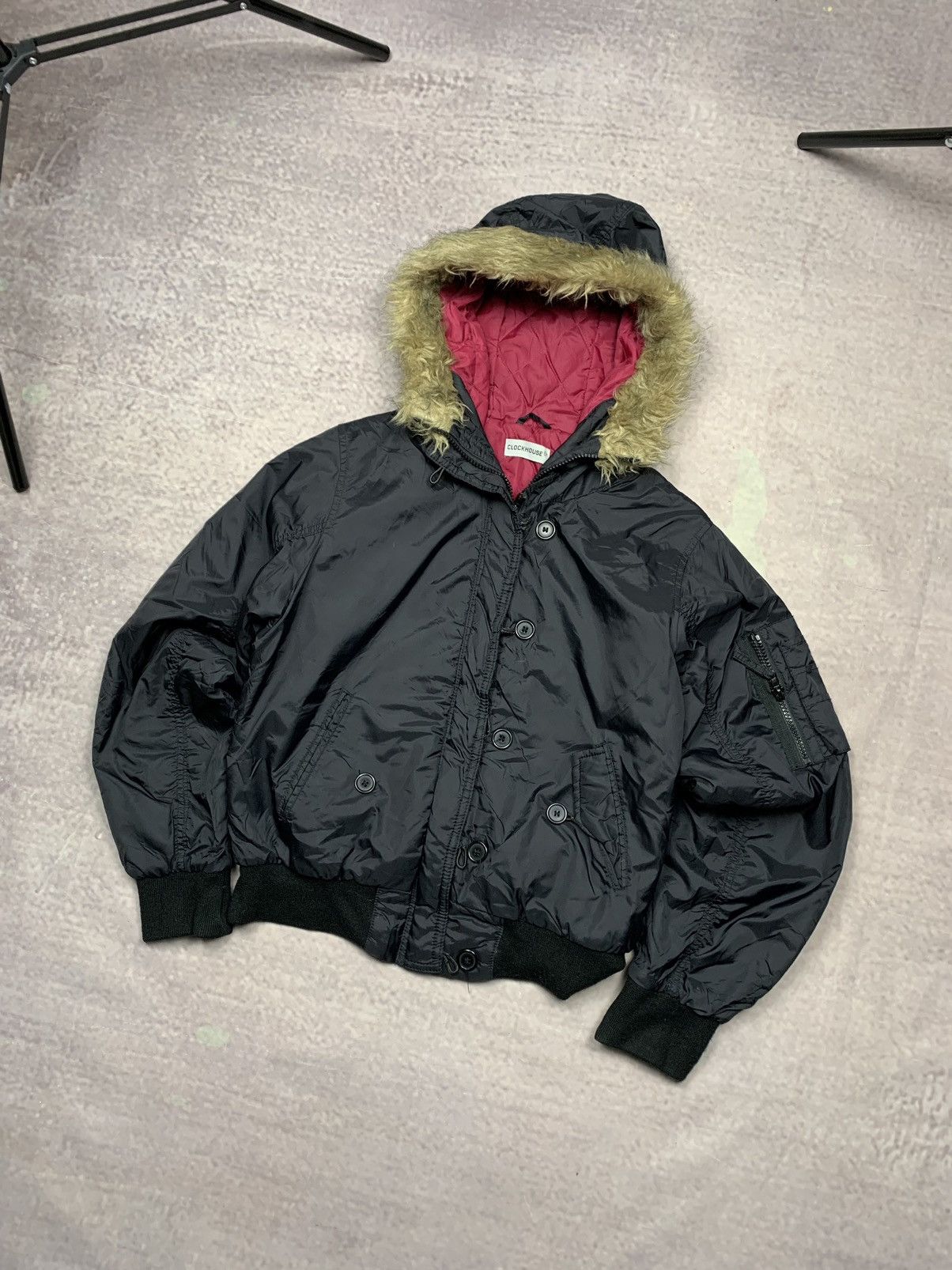 If Six Was Nine Y2K Opium Faux Fur LGB Style Bomber Zip Hood Jacket Size US M / EU 48-50 / 2 - 2 Thumbnail