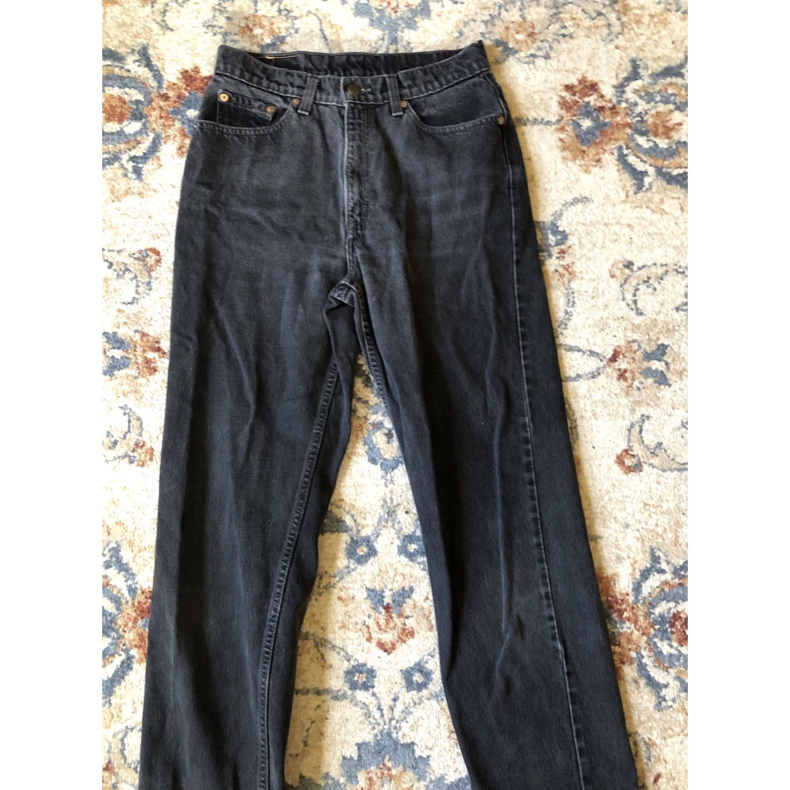 Levi's VINTAGE Levi's 512 Jeans Womens Size 10 Black Slim Fit Straight Leg 28x28 Regular - Blue Size 32" / US 10 / IT 46 - 3 Thumbnail