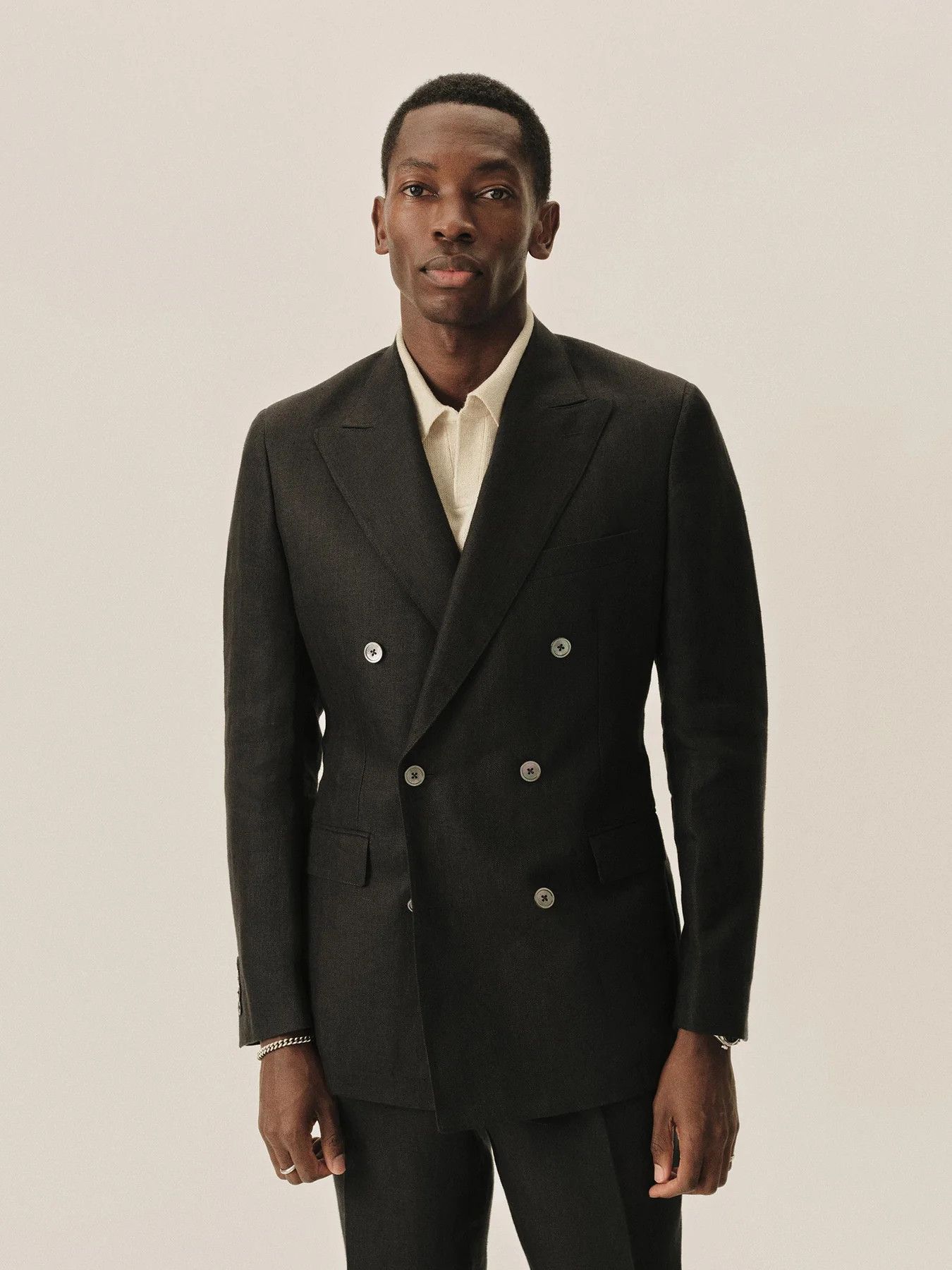 Buck Mason ($698) Casablanca Linen Double Breasted Blazer Size US L / EU 52-54 / 3 - 2 Thumbnail