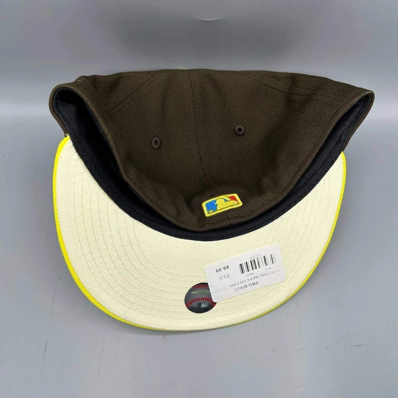 New Era Los Angeles LA Dodgers Hat Men 7 3/8 Brown MLB Fitted Cap Size ONE SIZE - 5 Thumbnail