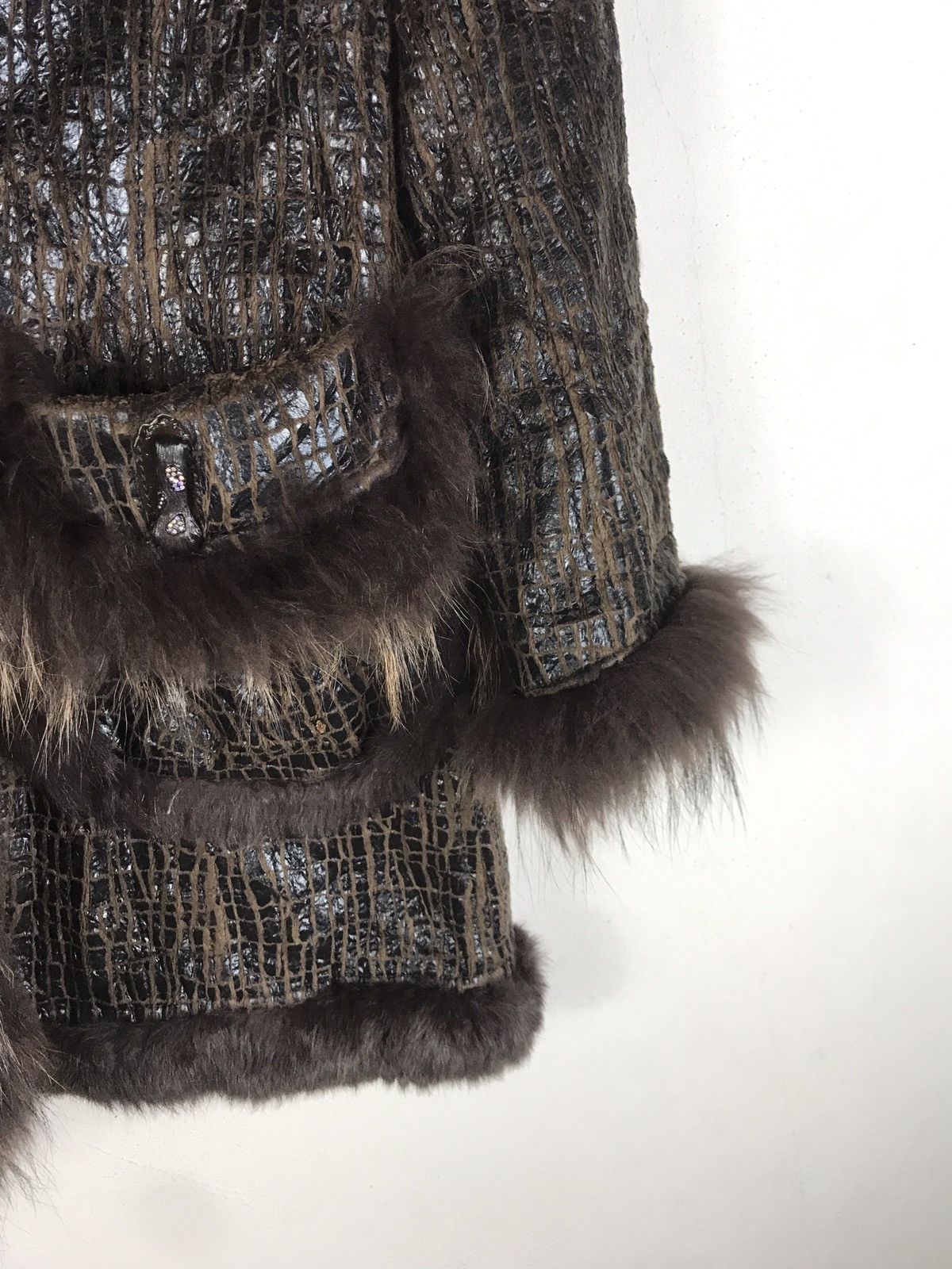 Sagafurs Vintage 70s Real Raccoon Fur Sash Coat – Glam Rock Boho Luxe Size M / US 6-8 / IT 42-44 - 7 Thumbnail