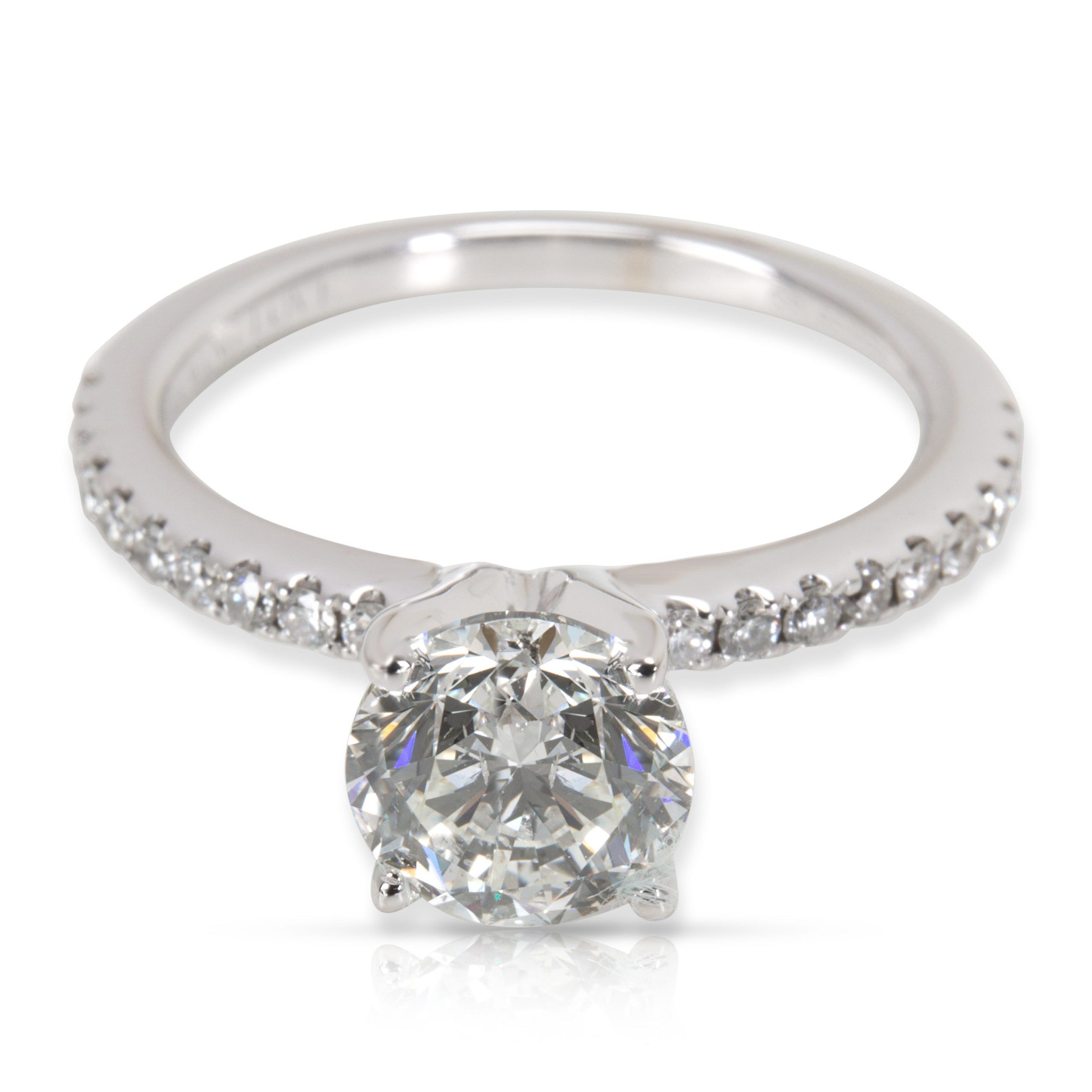image of Vera Wang Love Diamond Engagement Ring In 14K White Gold G I1 1.63 Ctw, Women's