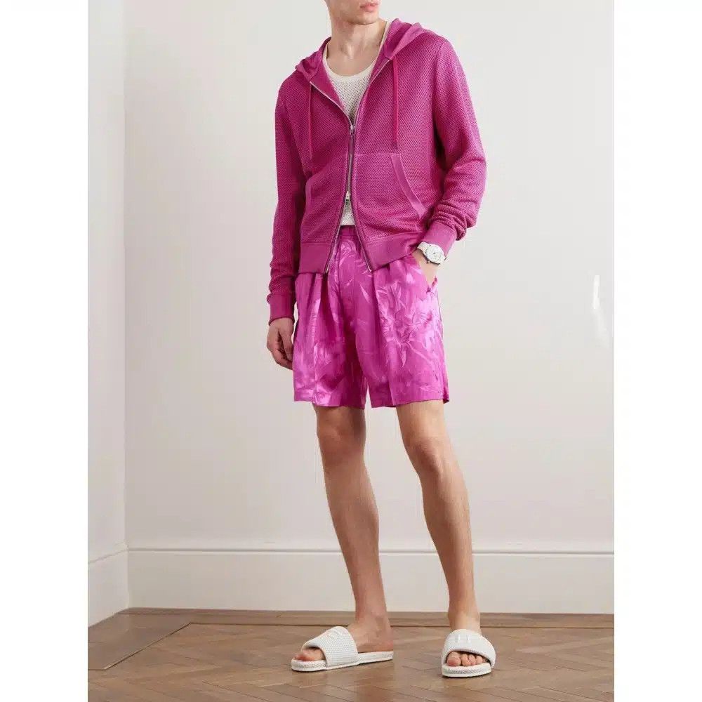 Tom Ford o1loc1c1124 SSC001 Peony Jacquard Short in Pink Size US 31 - 2 Thumbnail