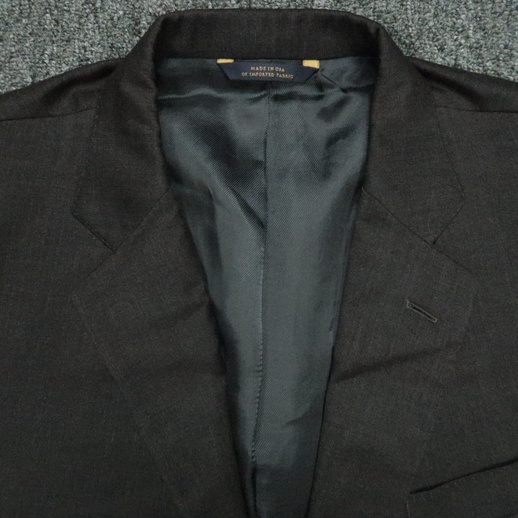 Brooks Brothers Brooks Brothers Blazer Mens 48R Gray 1818 Regent Wool Estrato Togna Knit Notch 2 Button Single-Breasted Size 48R - 2 Thumbnail