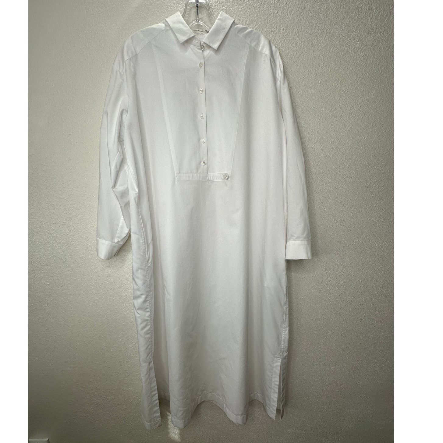 mina perhonen Mina Perhonen Siipi Cotton White 3/4 Button Shirt Dress 38 / Size S / US 4 / IT 40 - 4 Thumbnail