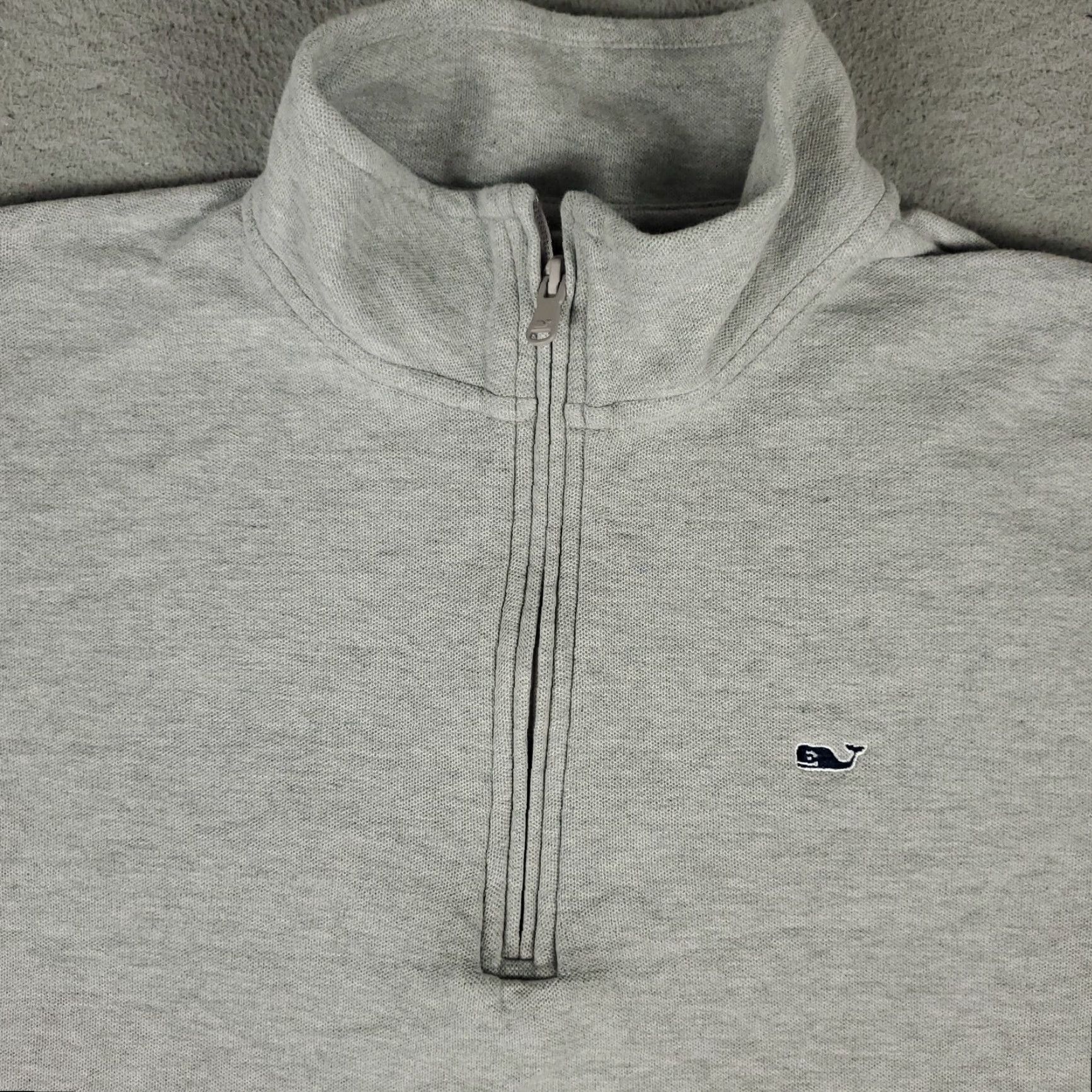 Vineyard Vines Vineyard Vines Men's Sweater XL Gray 1/4 Zip Pullover Knit Classic Casual Size US XL / EU 56 / 4 - 2 Thumbnail