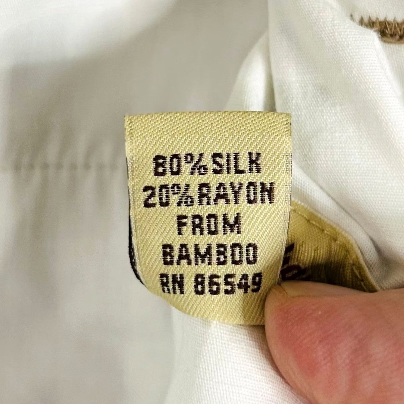 Tommy Bahama Tommy Bahama Grayston Silk Bamboo Blend Beige Pleated Pants 36x32 Mini Herringbone Size ONE SIZE - 5 Thumbnail
