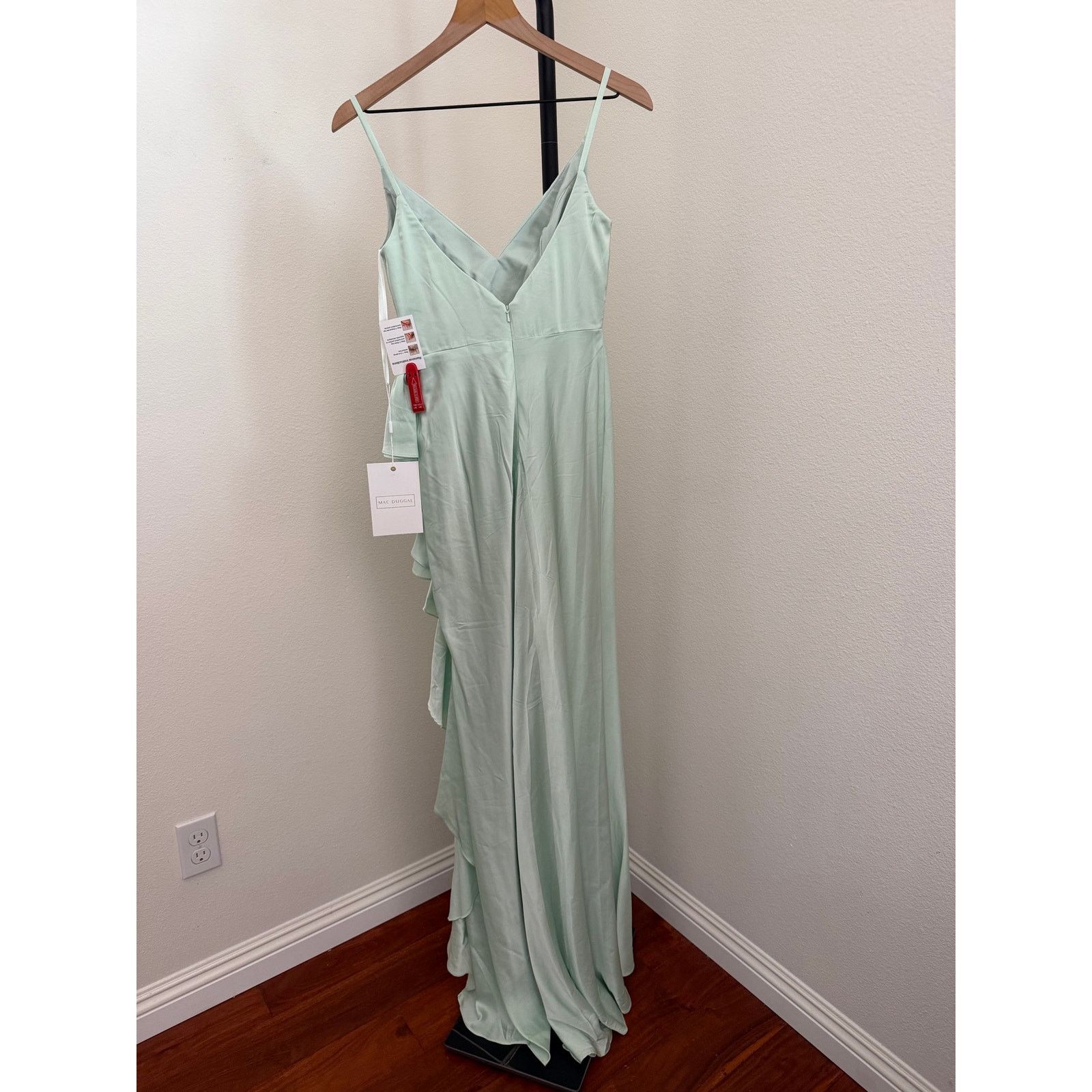 Mac Duggal MAC DUGGAL 12506 cocktail wrap periwinkle blue dress Size XS / US 0-2 / IT 36-38 - 8 Thumbnail