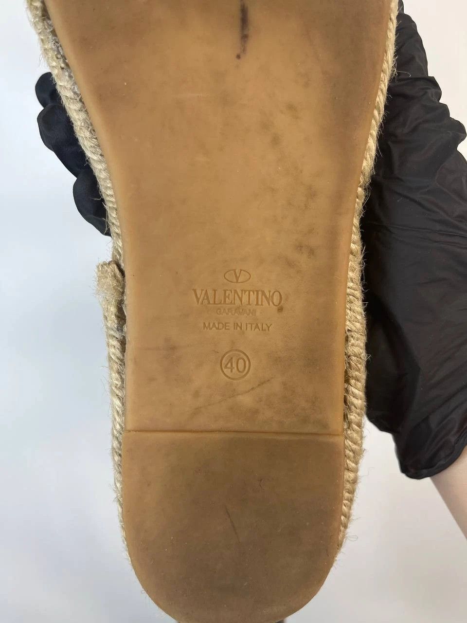 Valentino Valentino Leather Rockstud Espadrille Ankle Strap Flats 40 Size US 10 / IT 40 - 8 Thumbnail