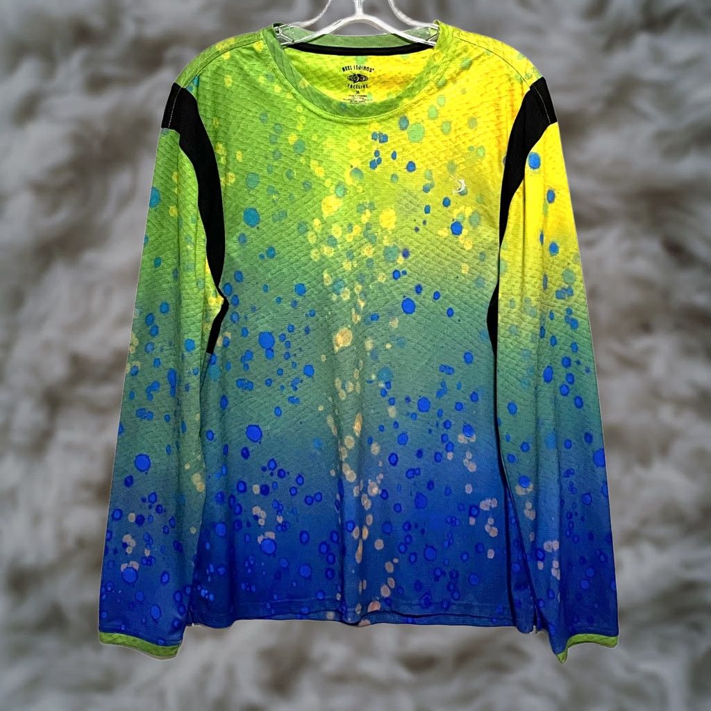 Vintage Reel Legends Freeline Long Sleeve Shirt Mens M Fishing Outdoors Performance Mahi Shirt Size US M / EU 48-50 / 2 - 1 Thumbnail