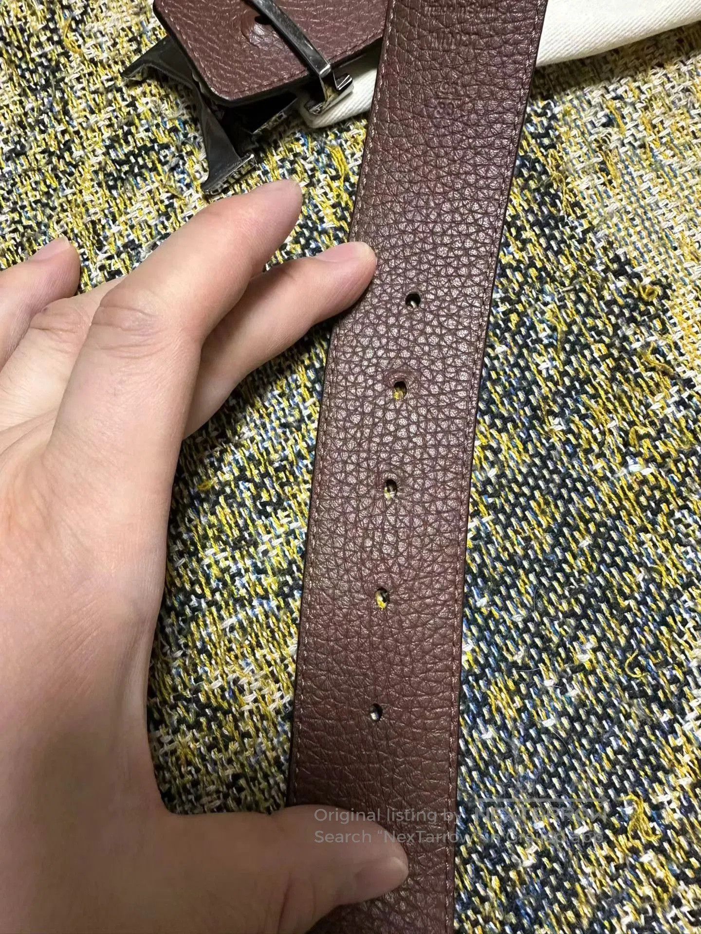 Louis Vuitton Multi-Color Leather Belt with Metal Buckle. Size ONE SIZE - 3 Thumbnail