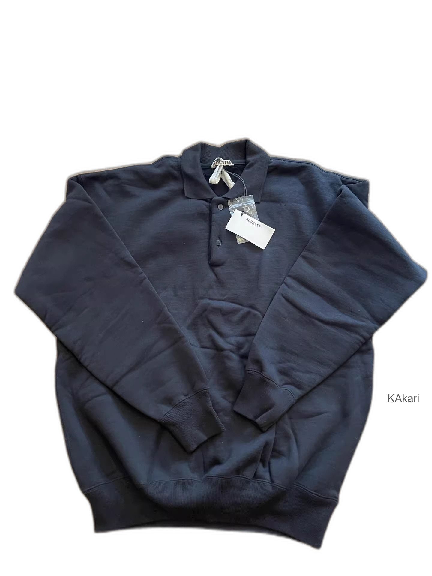 Auralee AURALEE Smooth Soft Sweat Polo Size US XL / EU 56 / 4 - 1 Thumbnail