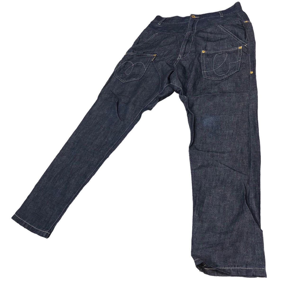 Issey Miyake Mercibeaucop Assymetrical Denim Trousers Balloons Jeans Size US 30 / EU 46 - 5 Thumbnail