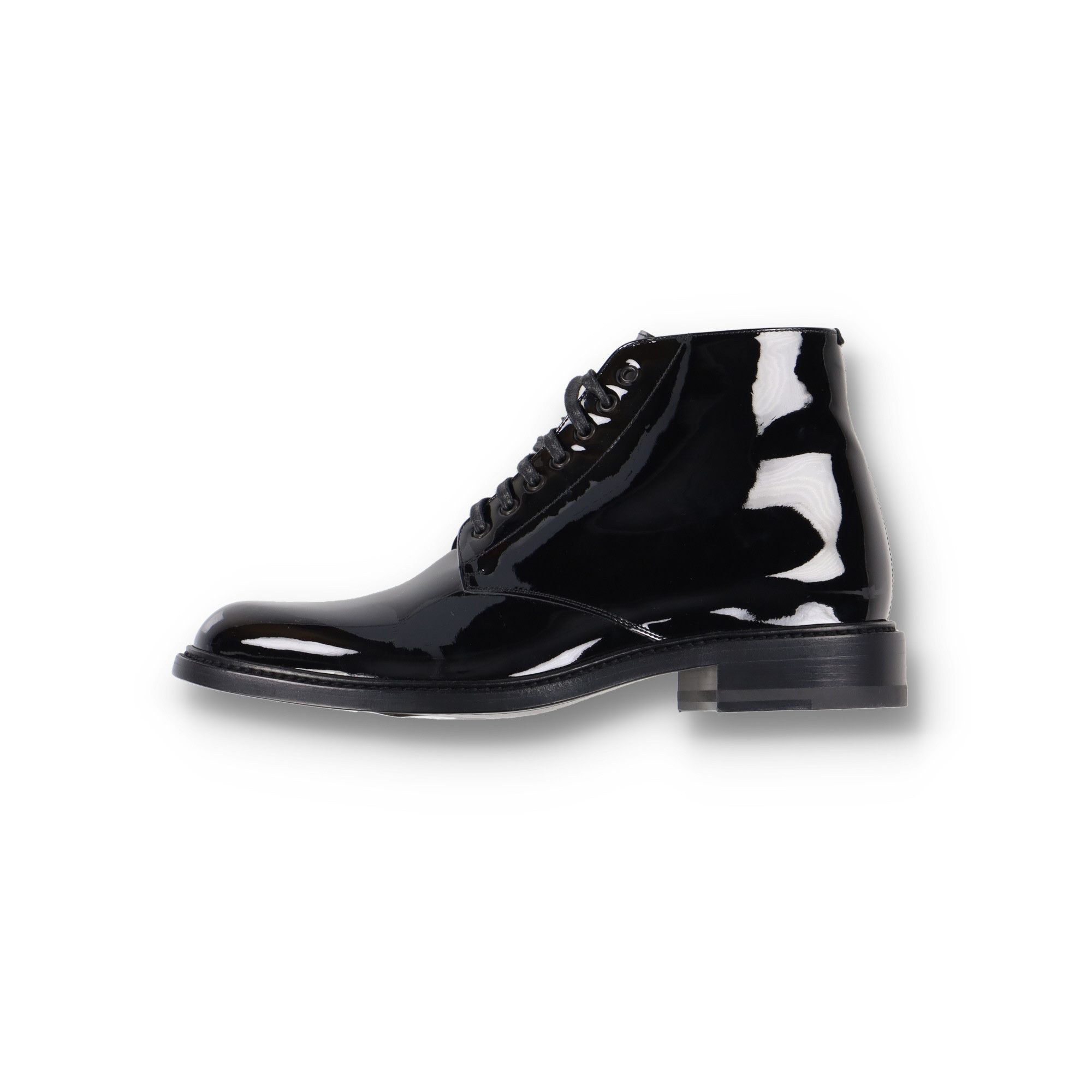 Saint Laurent Paris Black Army 20 Patent Leather Boots Size US 7 / EU 40 - 1 Thumbnail