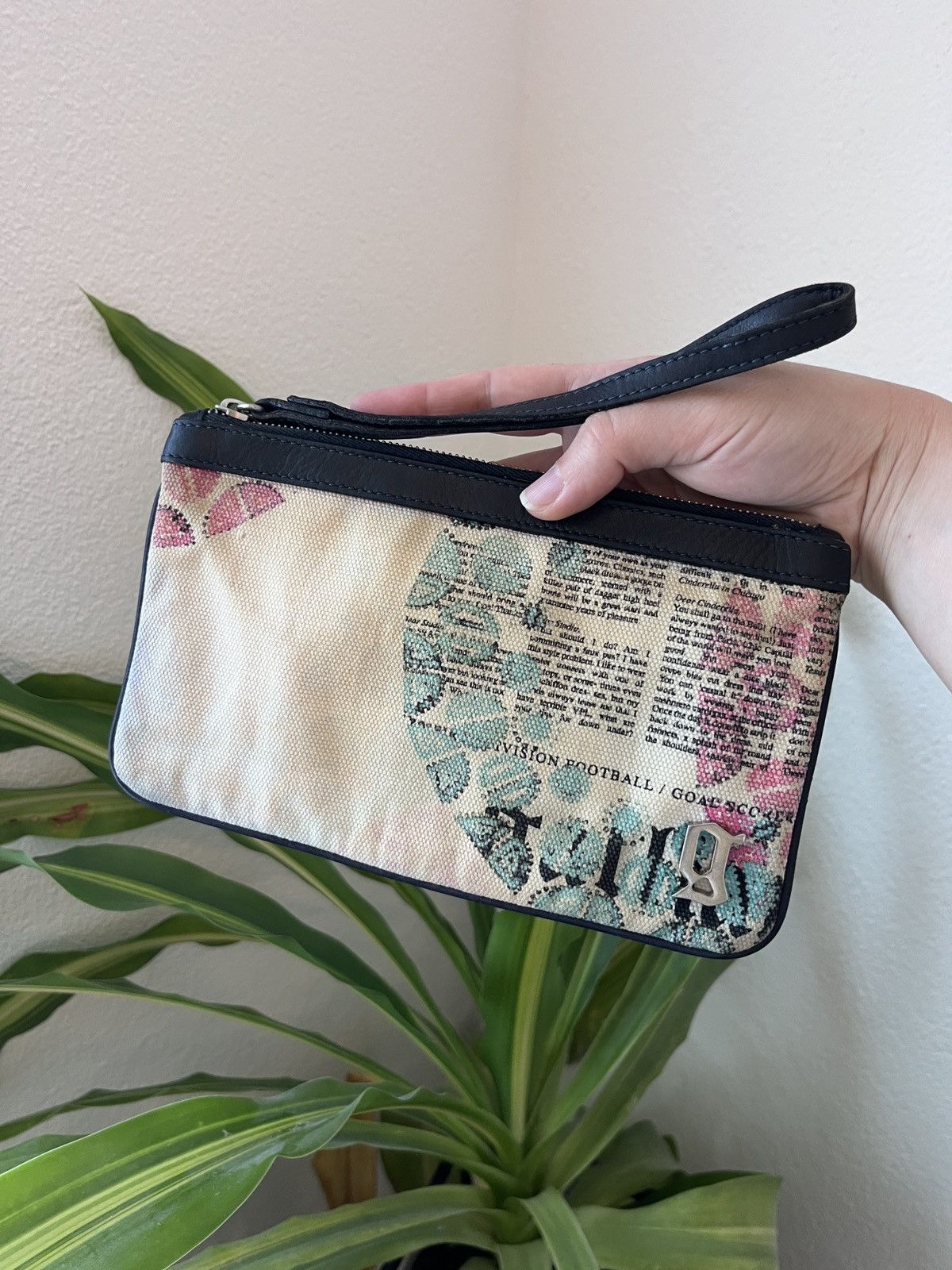 John Galliano Archival John Galliano Gazette Newsprint Wristlet Pouch Size ONE SIZE - 1 Thumbnail