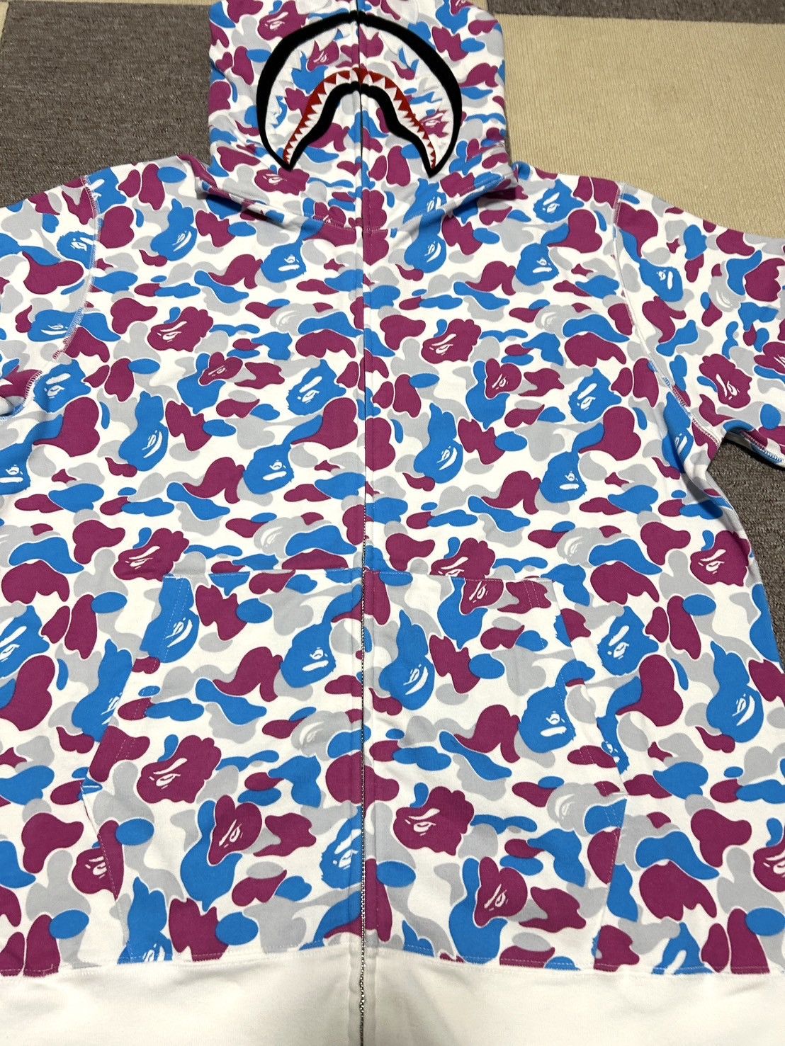 Bape Bape Yokohama Limited Color Camo Shark Zip Hoodie Size US XL / EU 56 / 4 - 2 Thumbnail