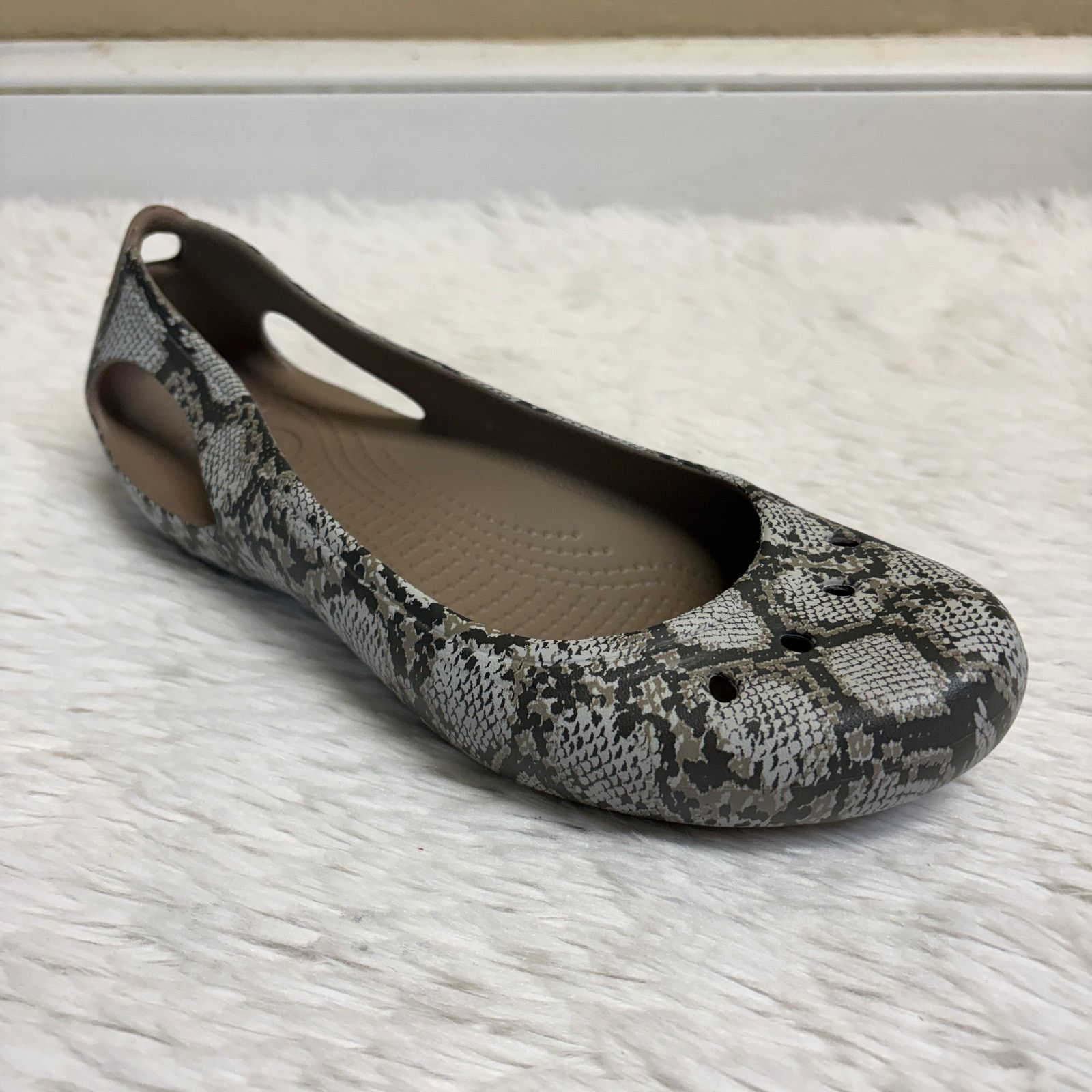 Crocs Crocs Kadee Snake Print Ballet Flats Lightweight Size 9 Size US 9 / IT 39 - 1 Thumbnail