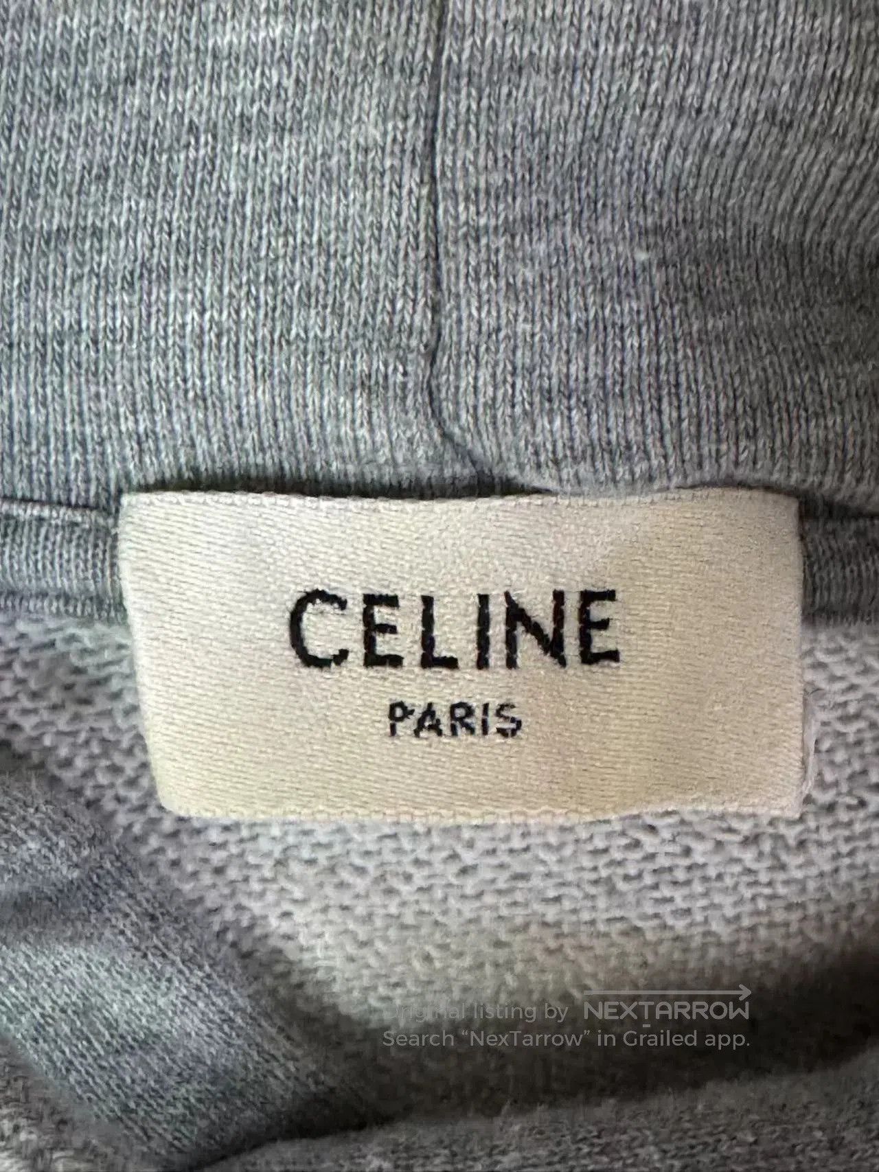 Celine celine gray hooded sweatshirt with logo. Size US L / EU 52-54 / 3 - 3 Thumbnail