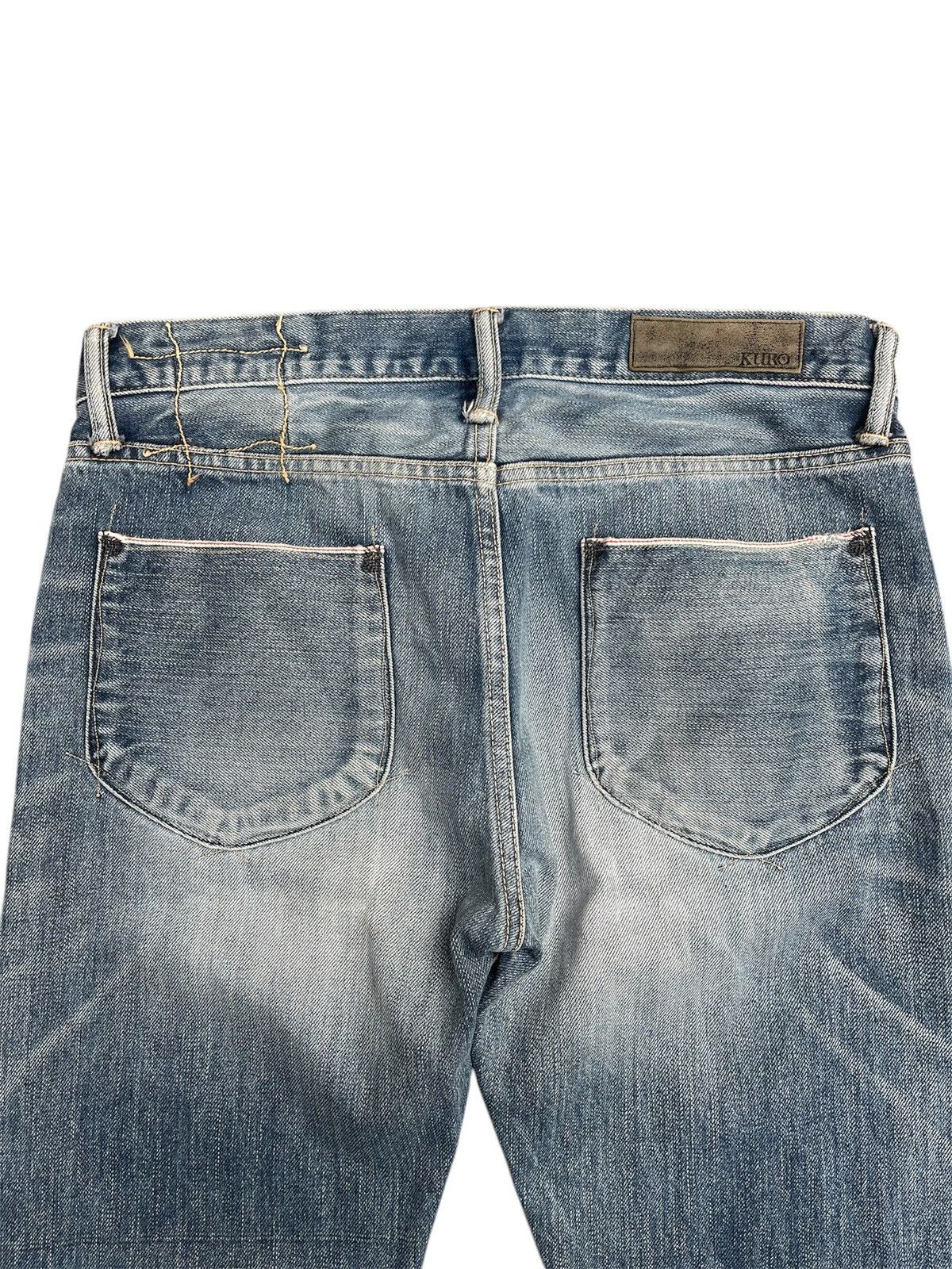 KURO Kuro Graphite Selvedge Denim Jeans Distressed & Patchwork Size US 31 - 7 Thumbnail