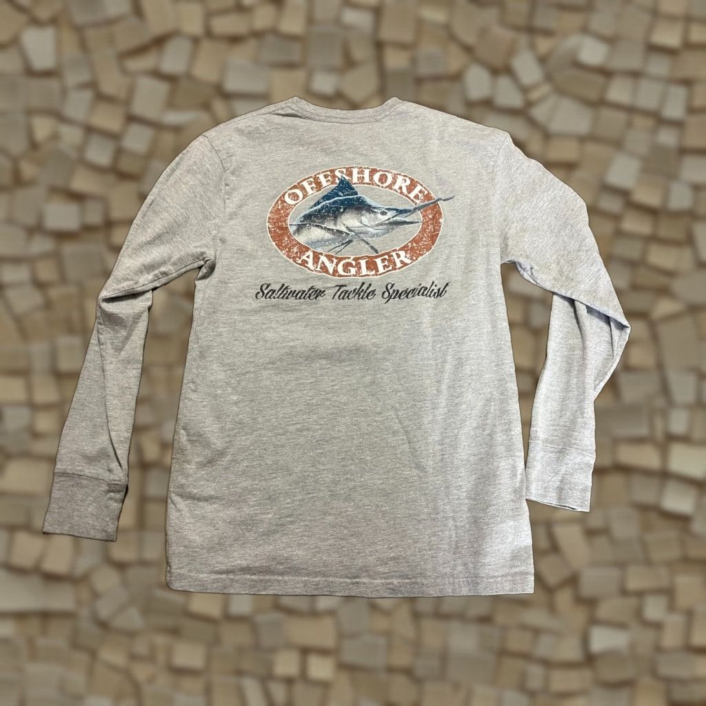 Vintage VINTAGE World Wide Shirt Men's Small Gray Long Sleeve Pocket Offshore Angler Mens Size US S / EU 44-46 / 1 - 1 Thumbnail