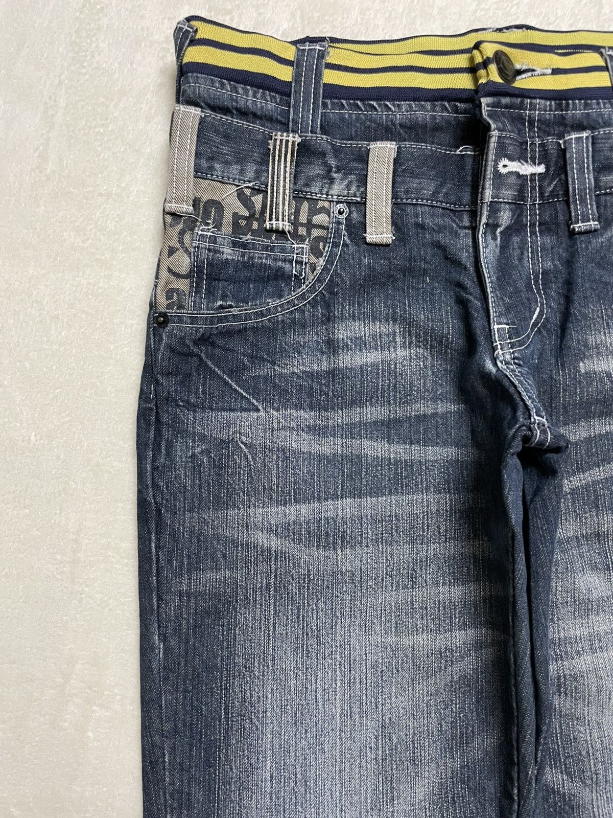 Japanese Brand Vintage Japanese Brand Mudwash Double Waist Rare Jeans Size US 32 / EU 48 - 5 Thumbnail