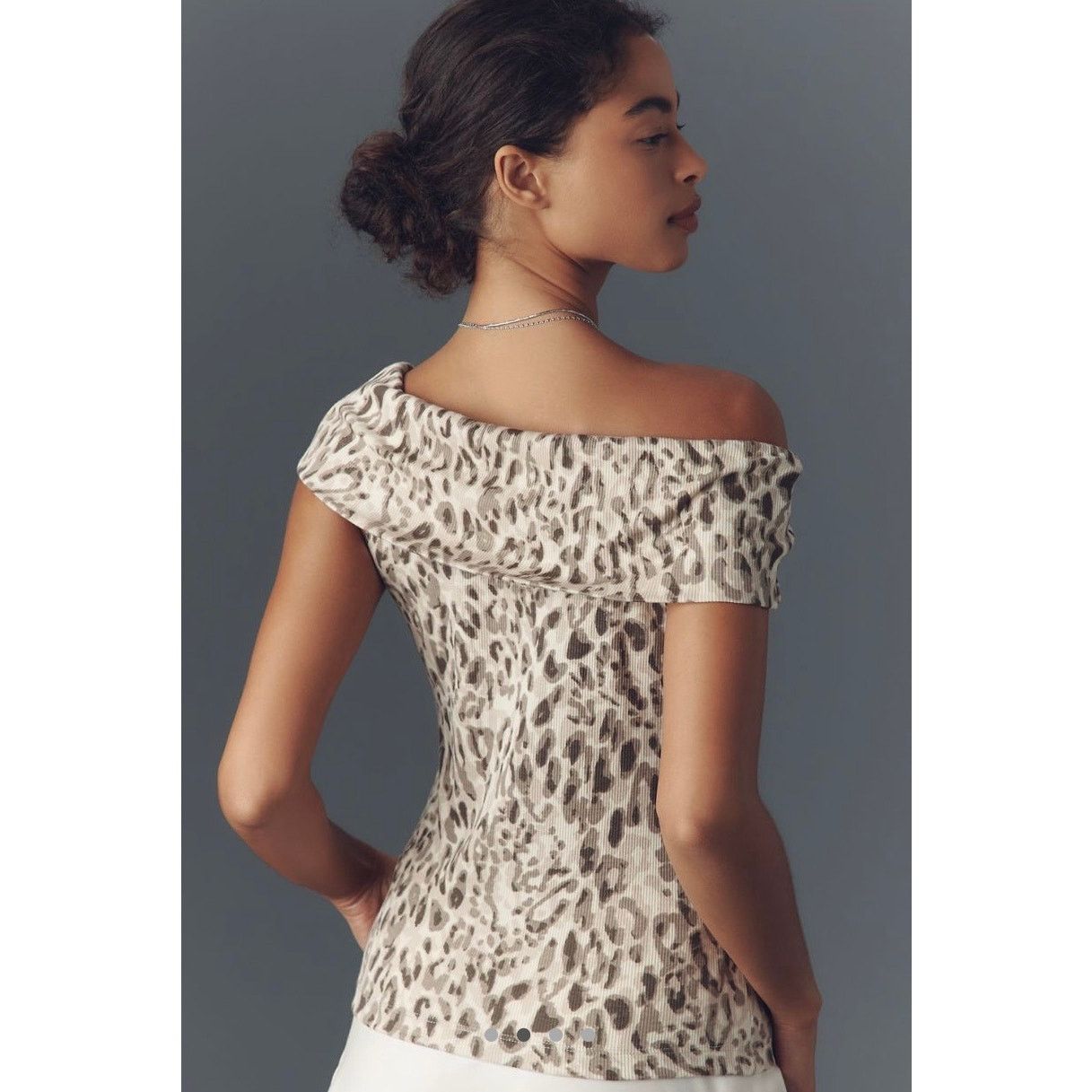 Anthropologie NWT Anthropologie Pilcro Off Shoulder Twist Rib Top Size XL / US 12-14 / IT 48-50 - 4 Thumbnail