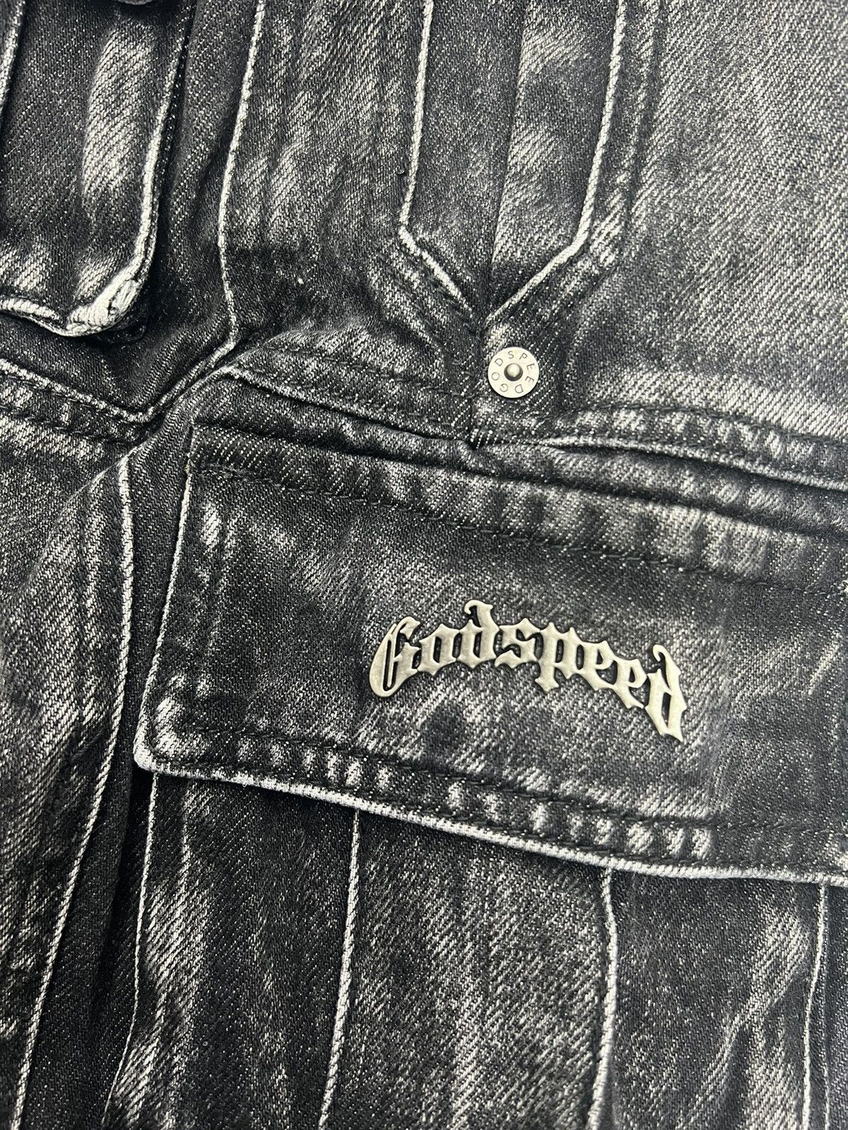 Godspeed Godspeed Octagon Cargo Denim Shorts Size US 30 / EU 46 - 3 Thumbnail