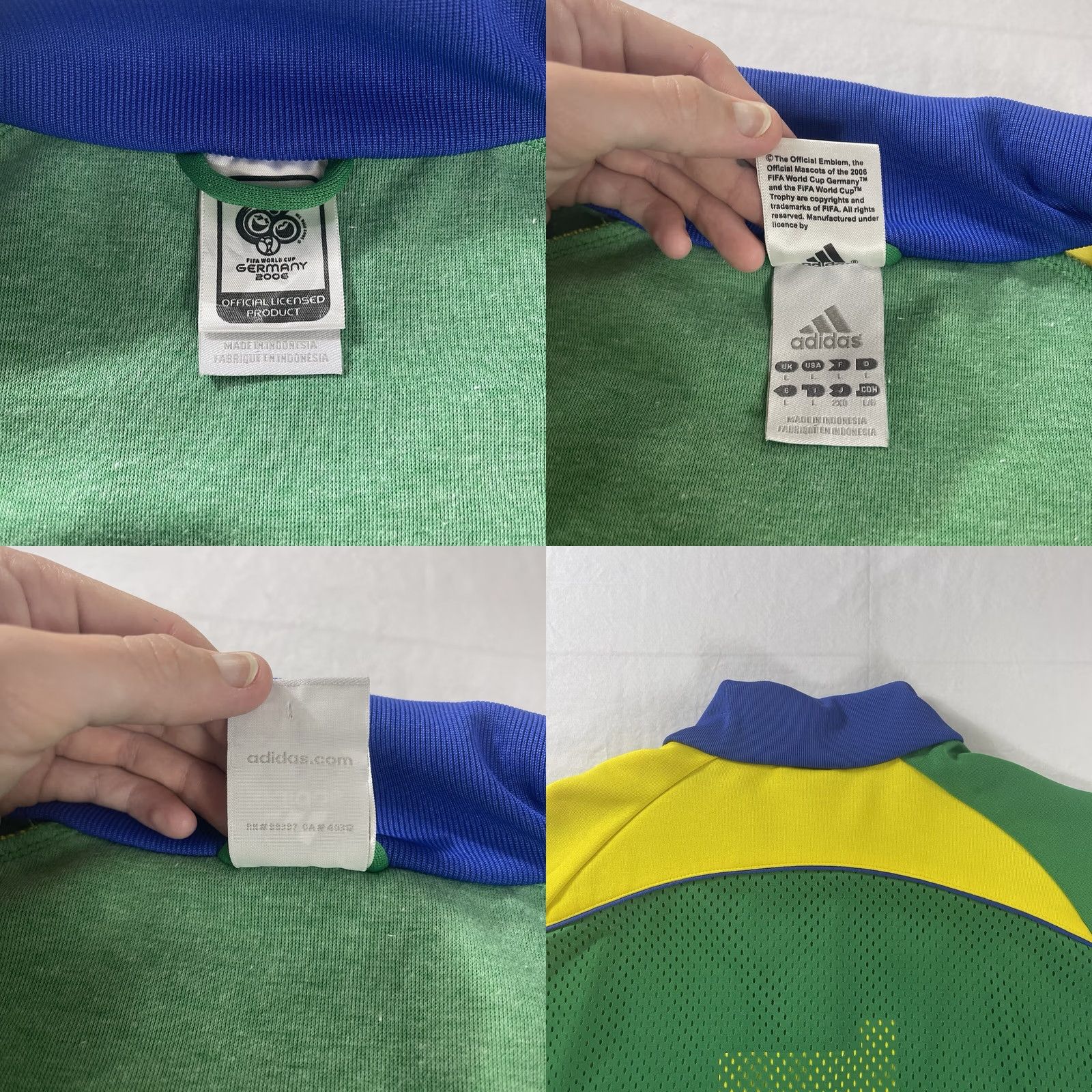 Adidas VINTAGE adidas Brazil Track Jacket Mens L Yellow Soccer Full Zip Pockets 2006 World Cup Germany Brasil Shirt Jacket Men Mens Size US L / EU 52-54 / 3 - 9 Thumbnail