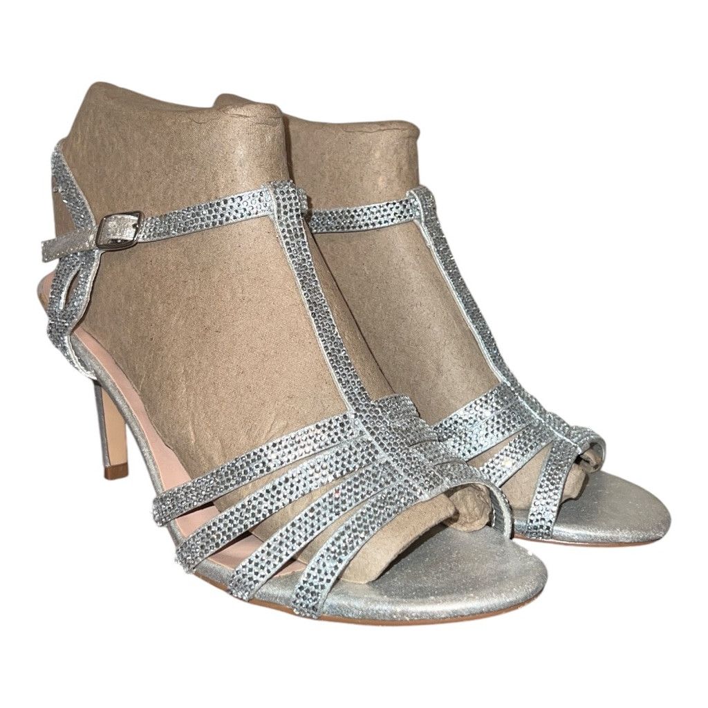 Silver sandals size 10 hot sale