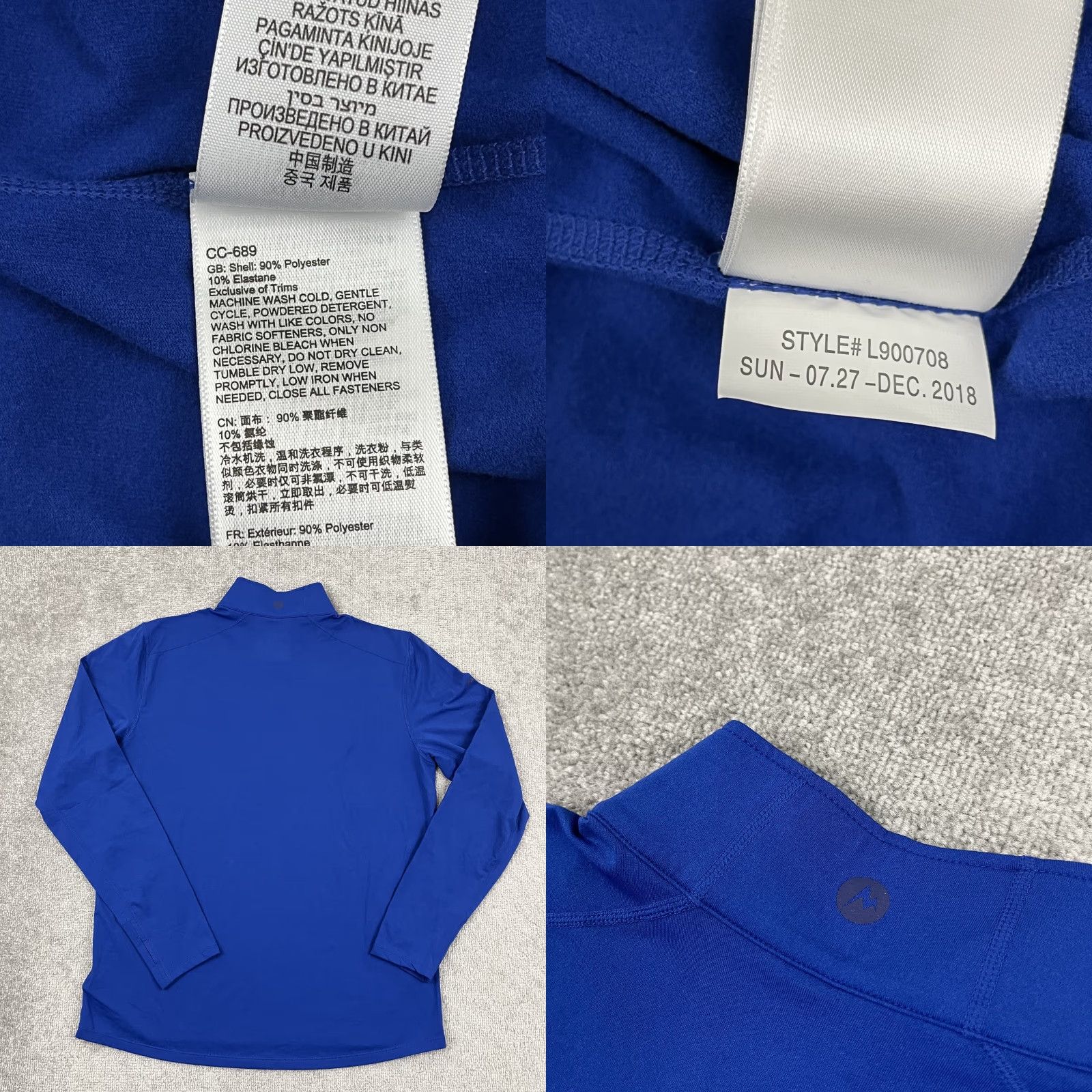 Marmot Marmot Jacket Mens XL Blue Quarter Zip Outdoor Hiking Wine Size US XL / EU 56 / 4 - 8 Thumbnail